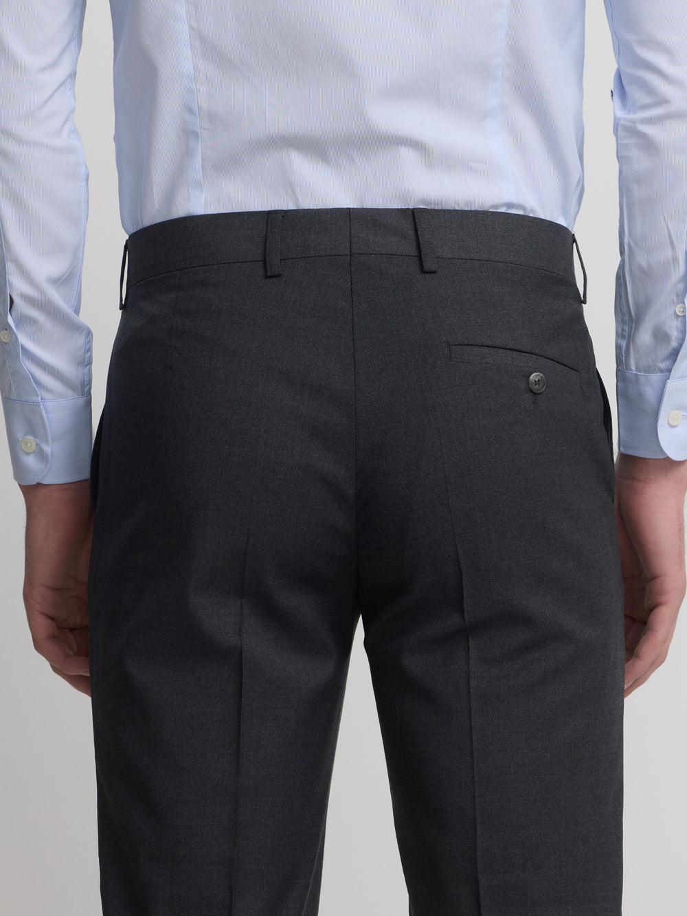 Pantalon traje cruzado stretch gris