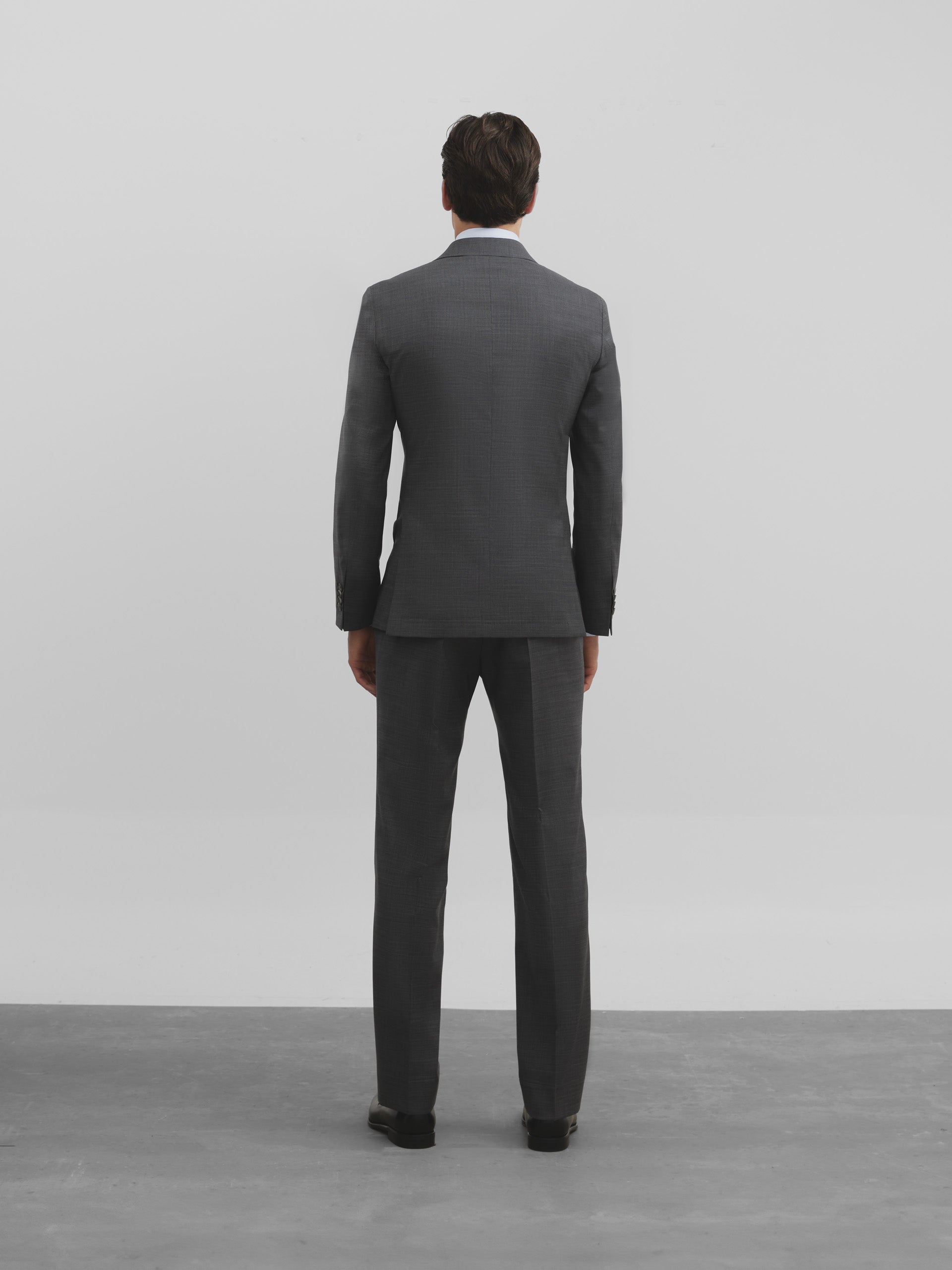 Gray fil a fil suit jacket