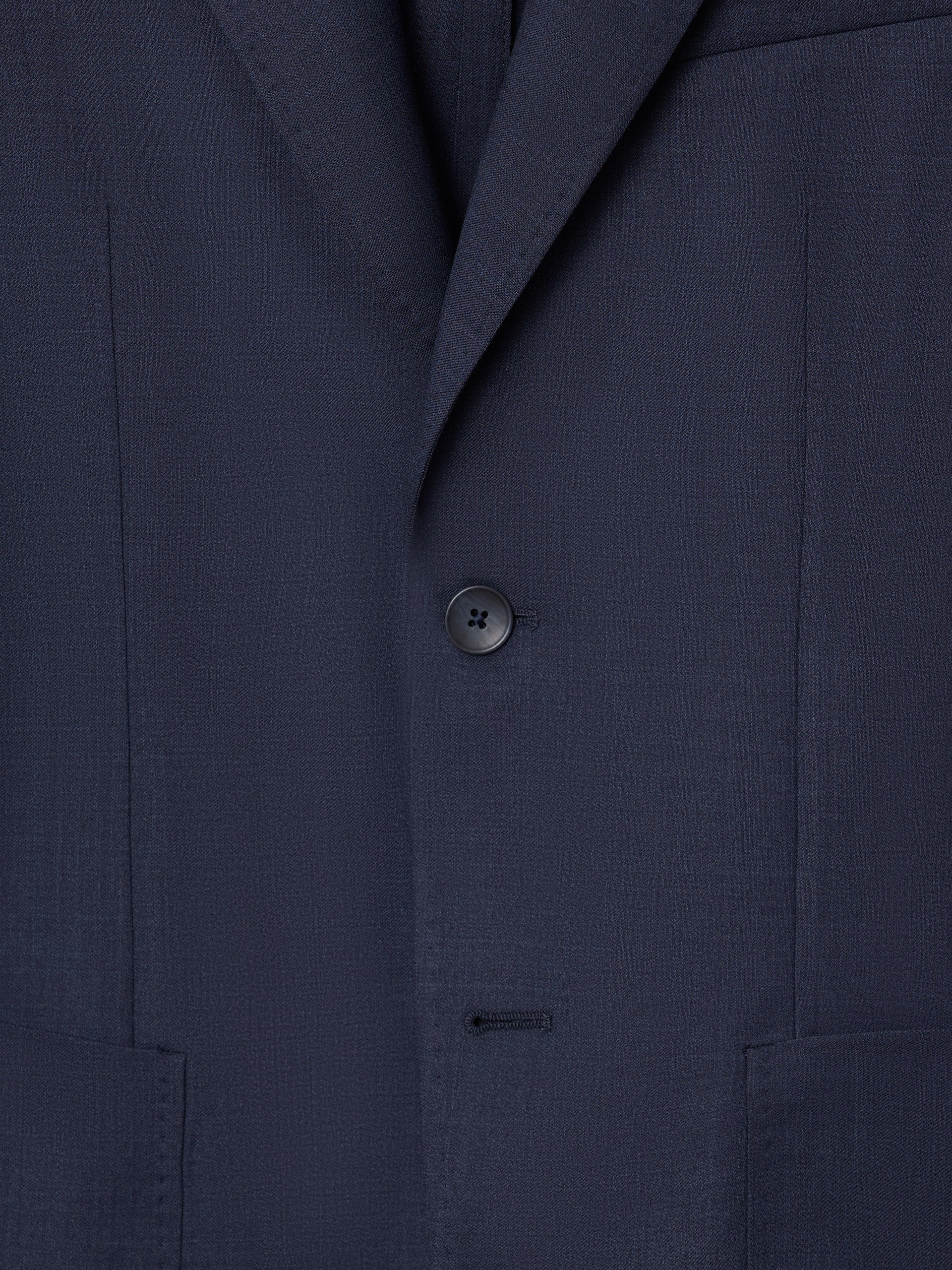 Blue fil a fil suit jacket