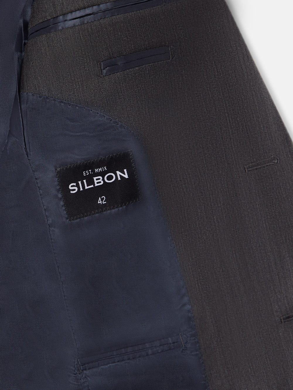 Americana traje clasico espiga gris