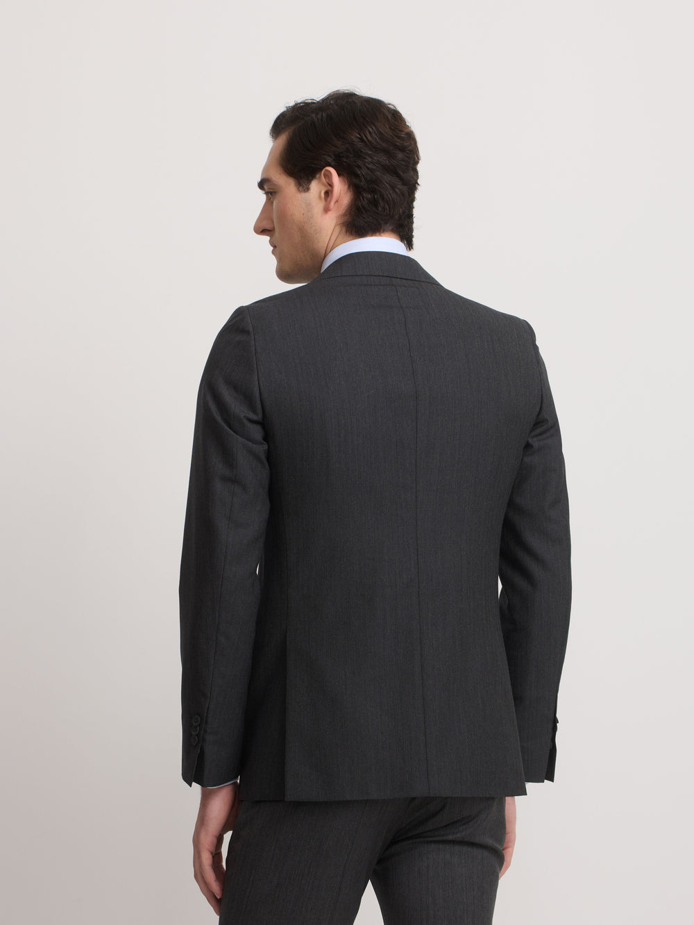 Americana traje clasico espiga gris