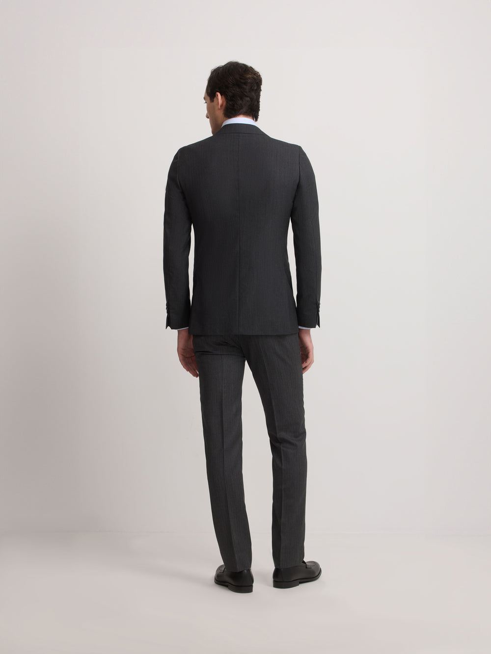 Americana traje clasico espiga gris