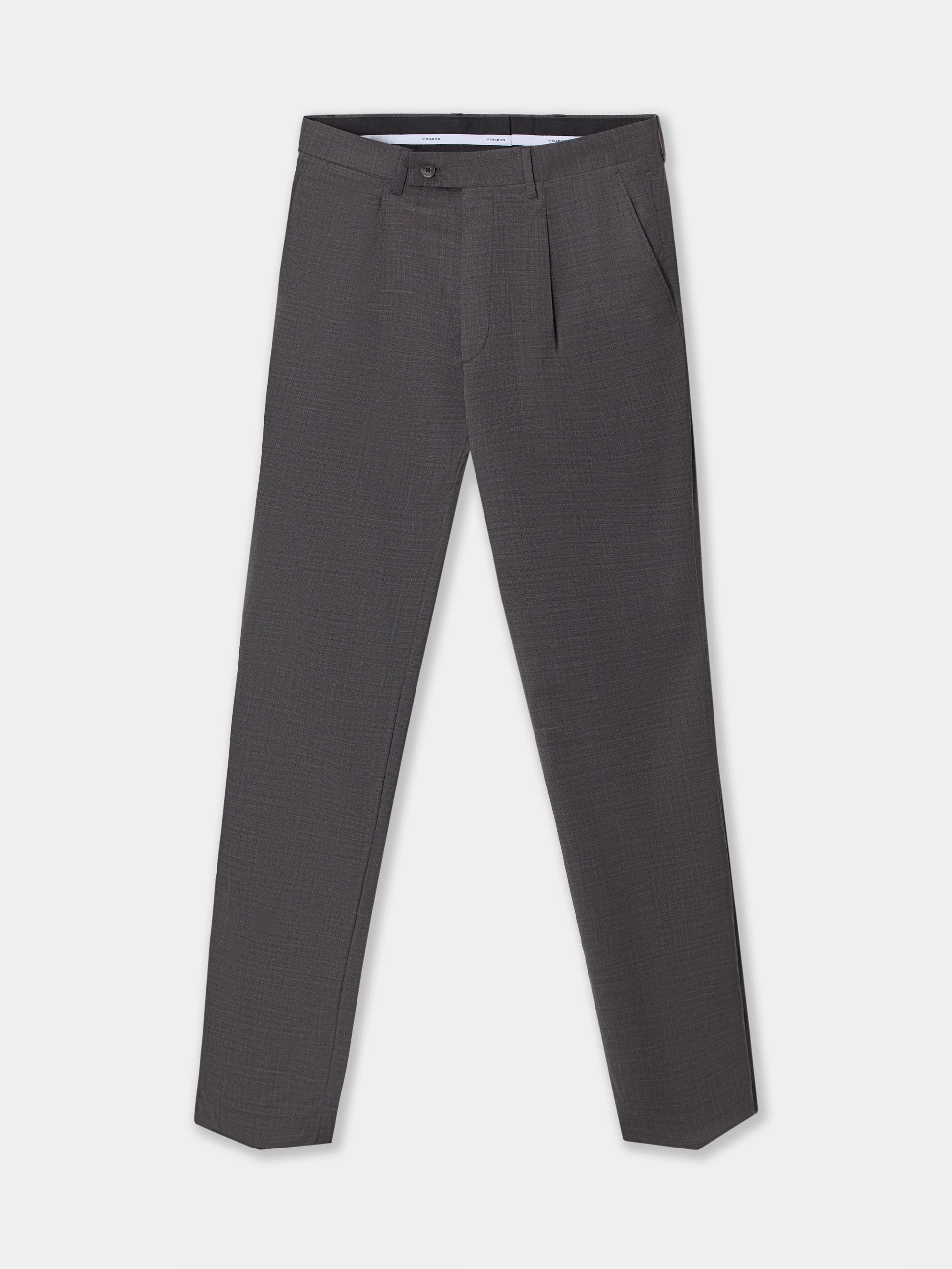 Pantalon traje fil a fil gris
