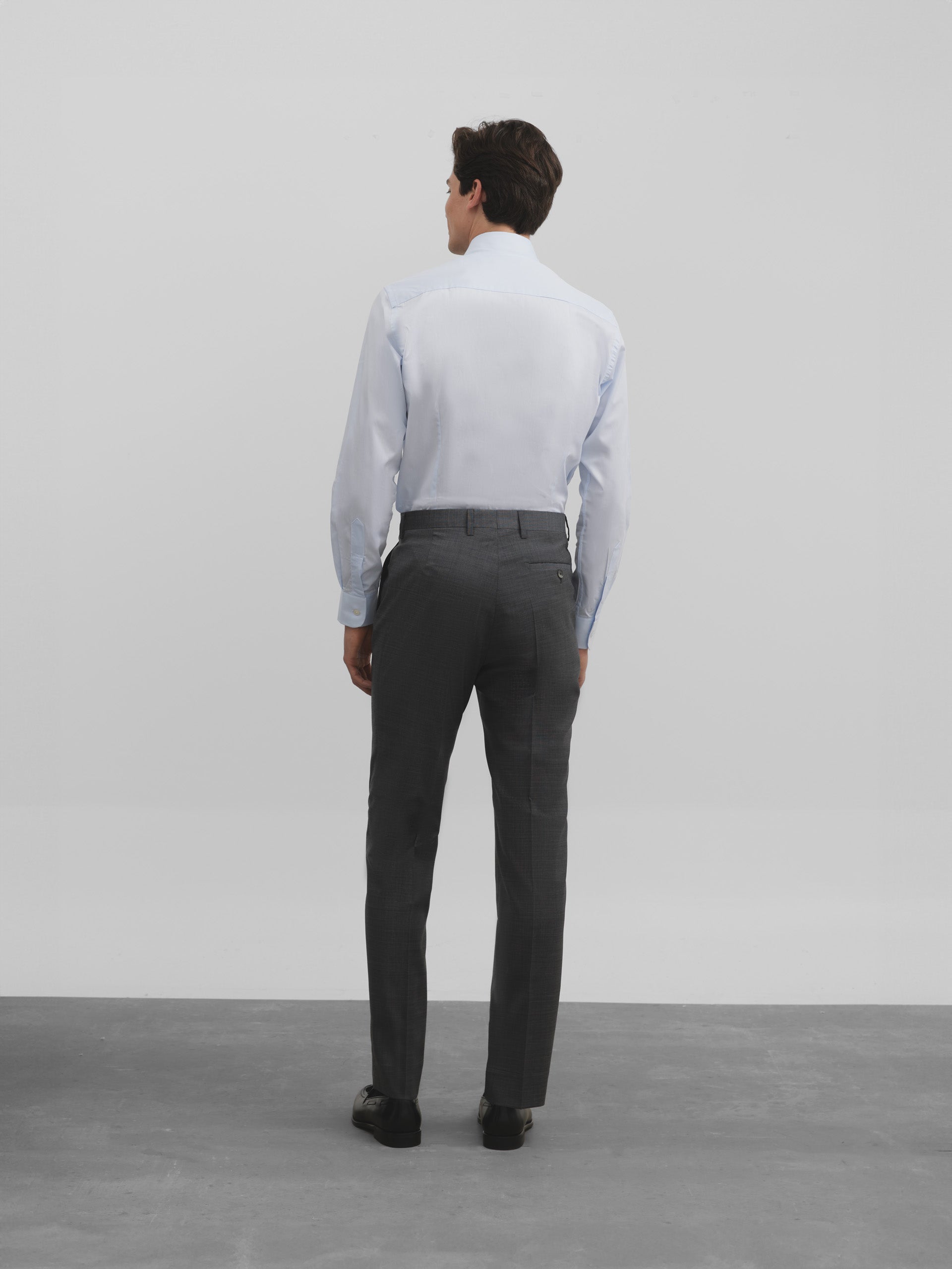 Gray fil a fil suit pants