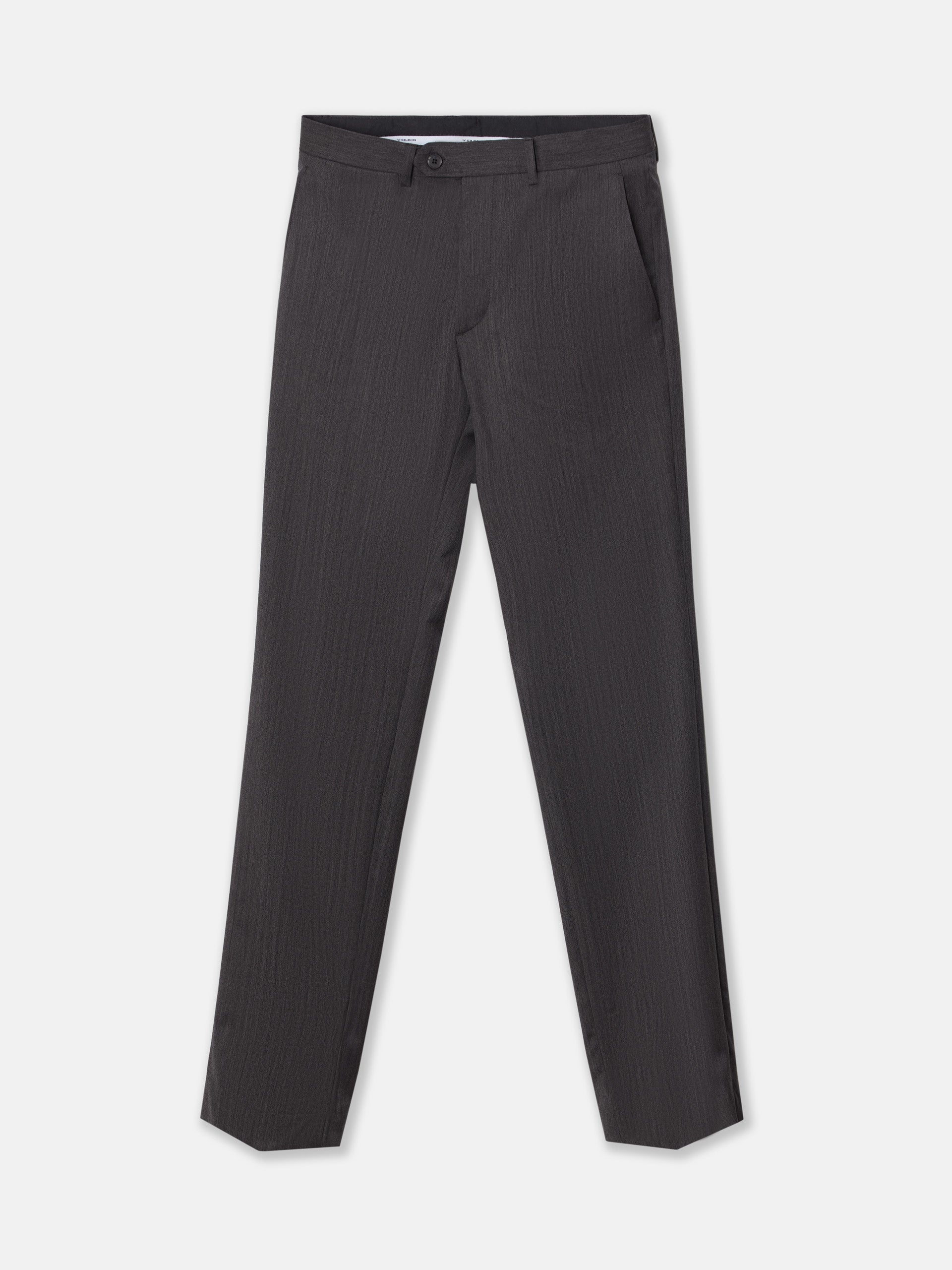 Pantalon traje clasico espiga gris