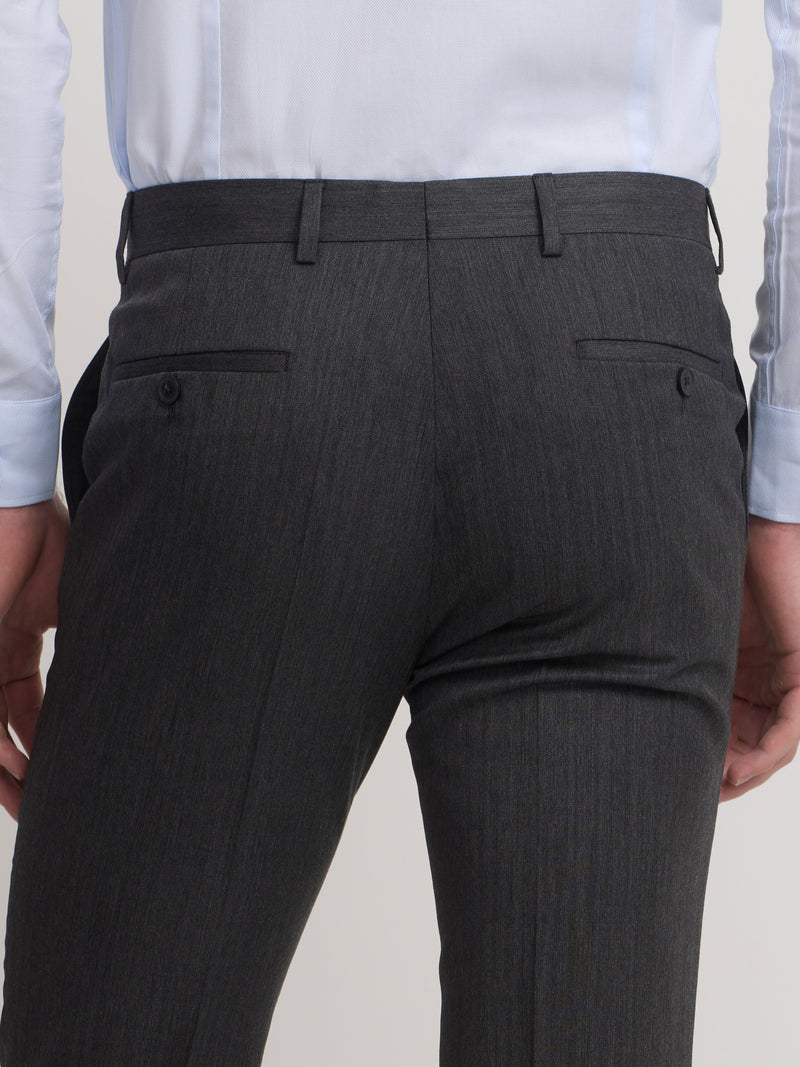 Classic gray herringbone suit trousers