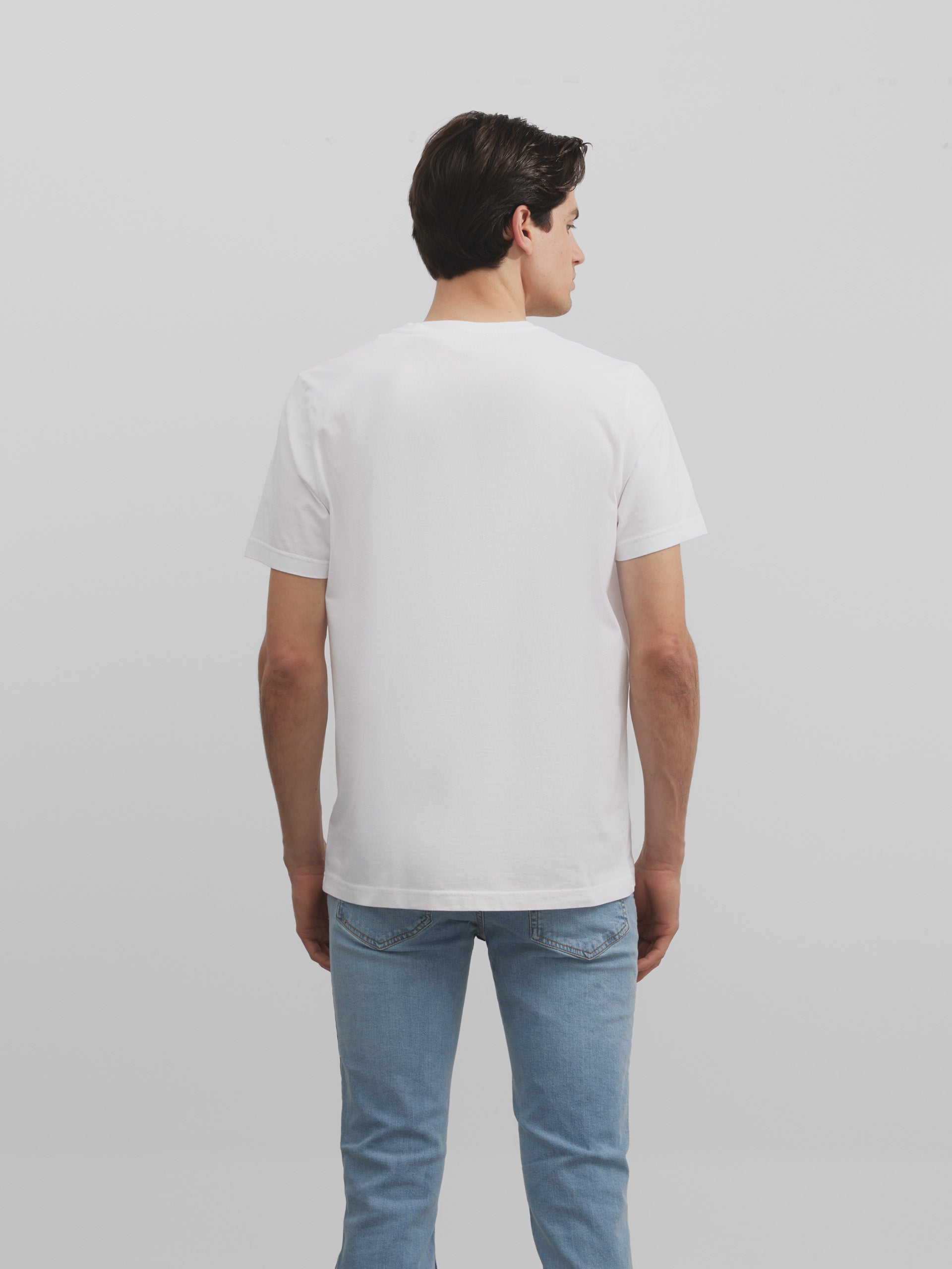 T-shirt raquette brodé blanc