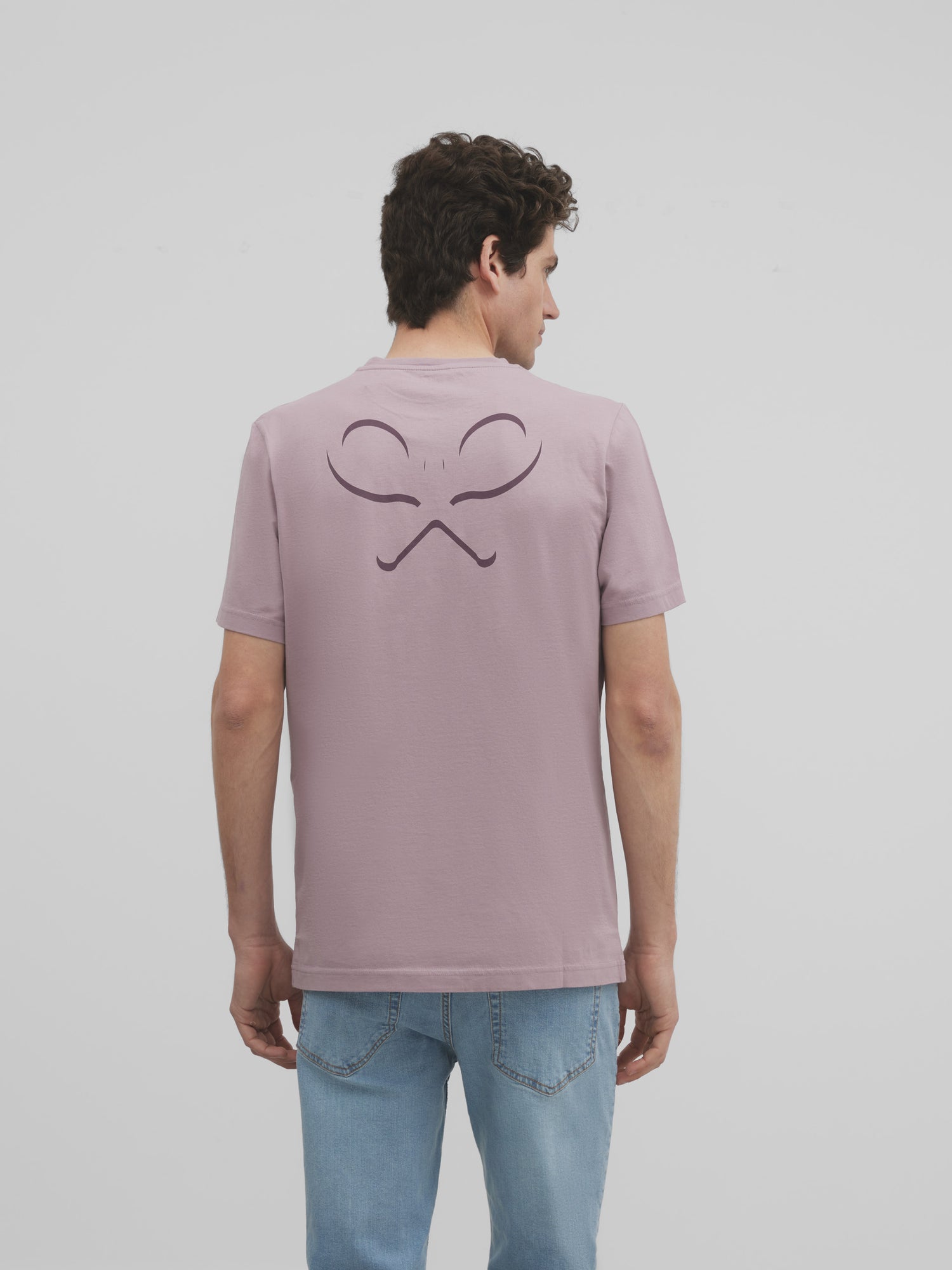 Silbon purple back racket t-shirt