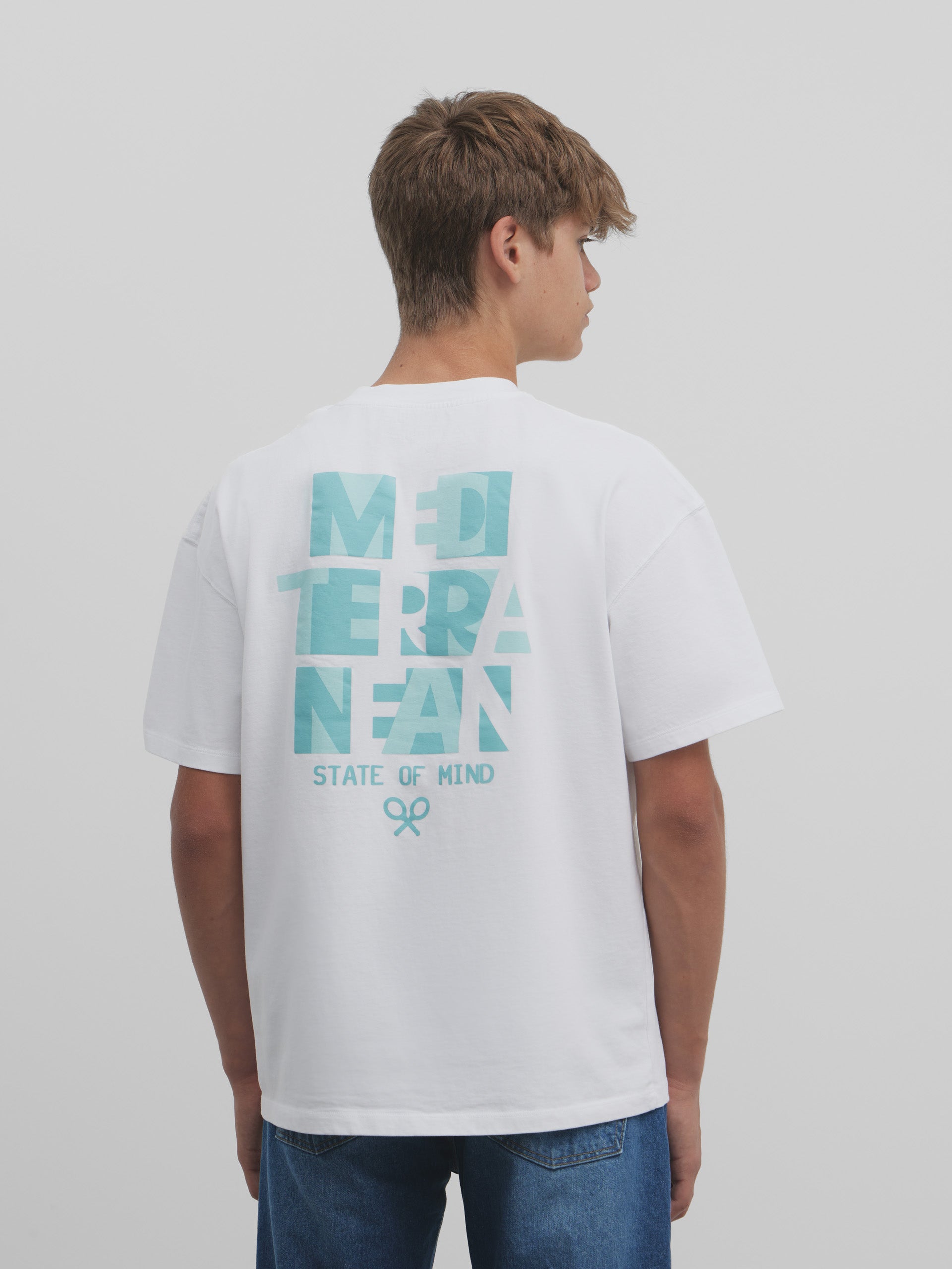 T-shirt blanc méditerranéen coupe spéciale