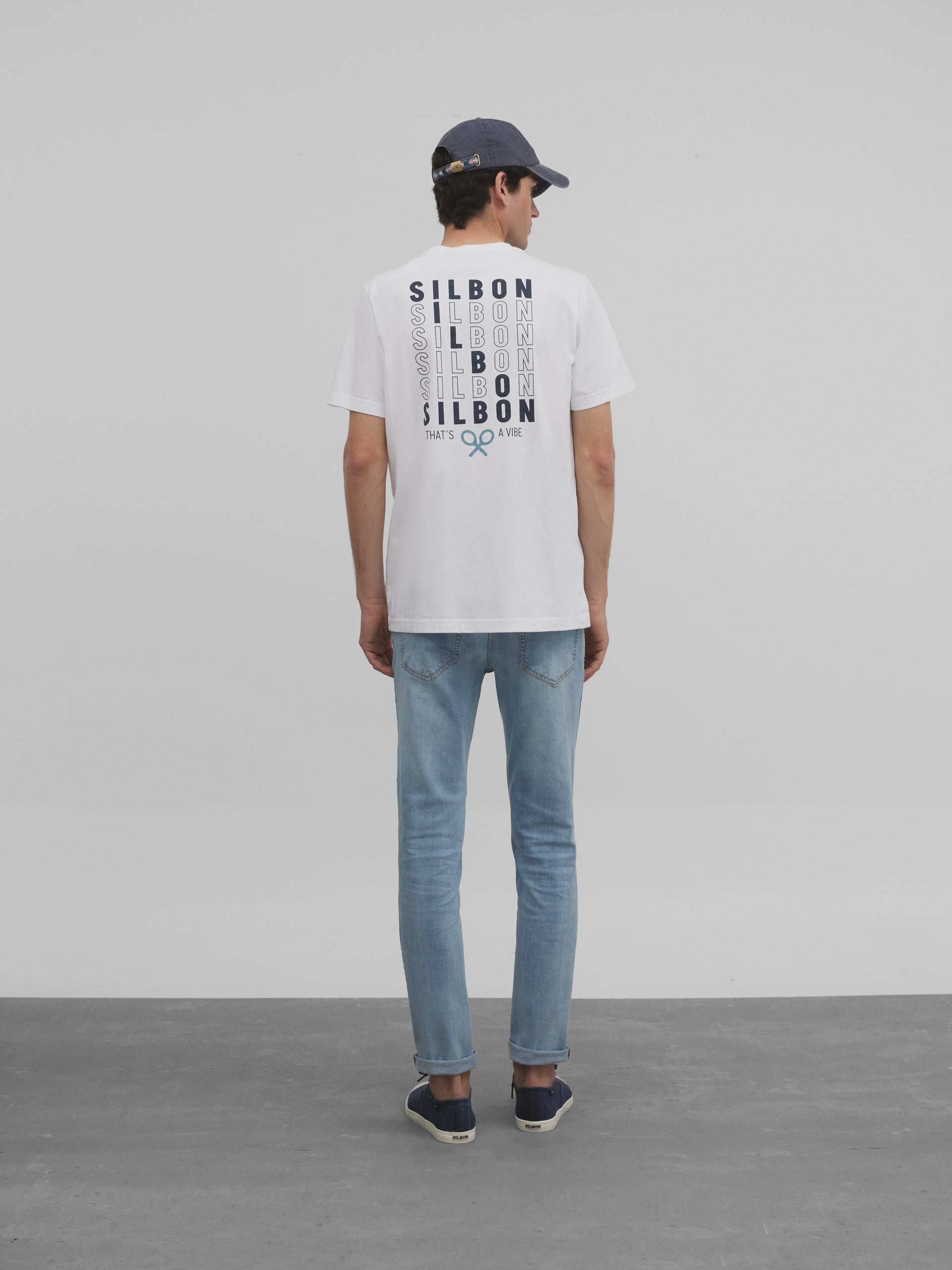 White multi-letter t-shirt