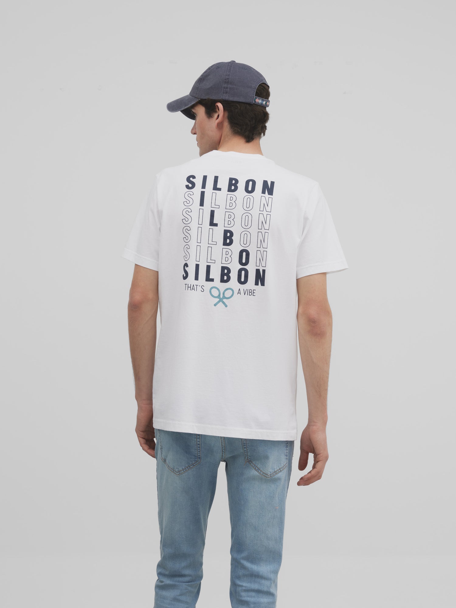 T-shirt blanc multi-lettres