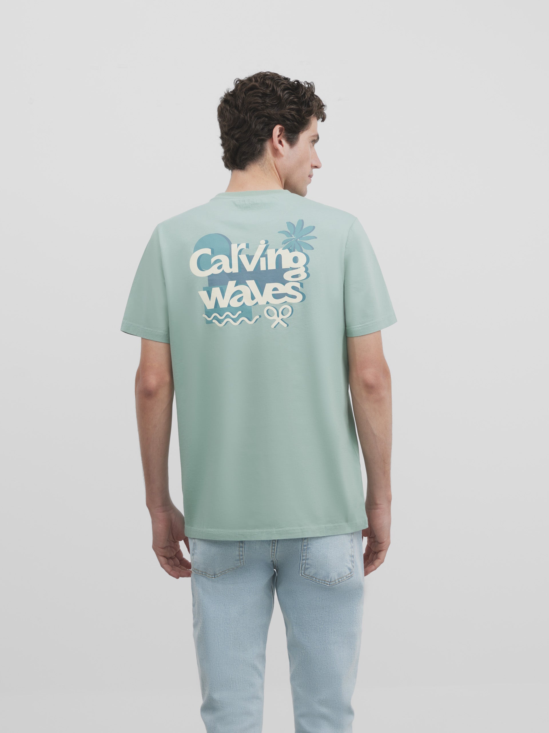 Camiseta carving waves verde