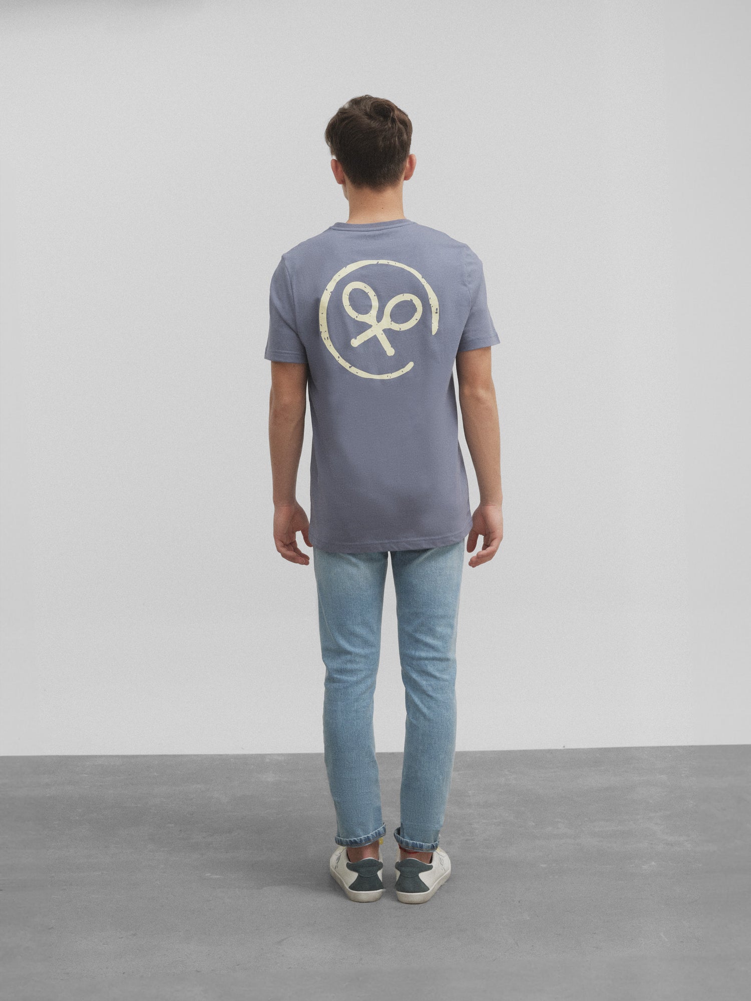 T-shirt cercle de raquette bleu indigo