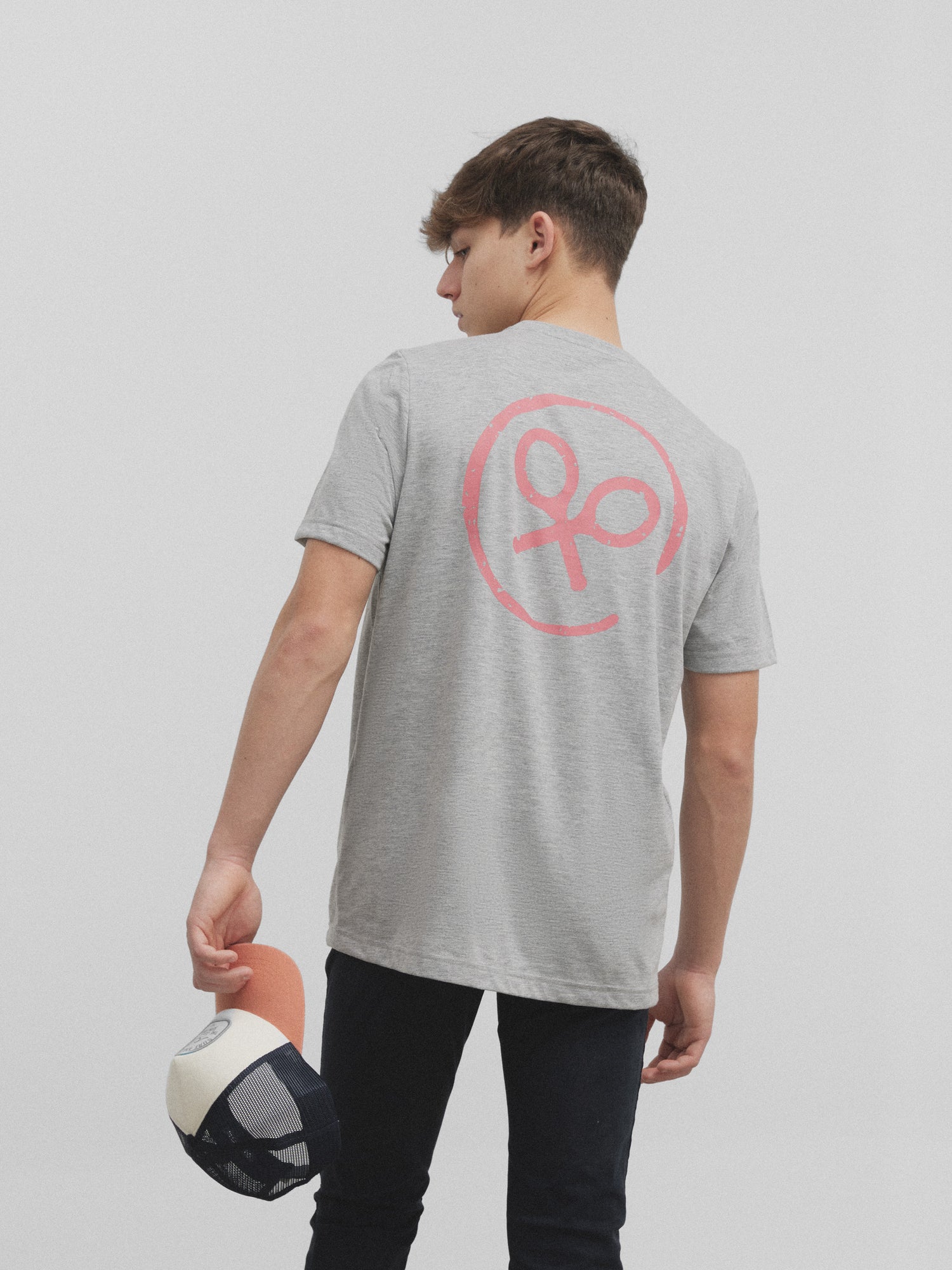 Gray racket circle t-shirt