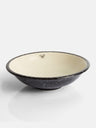 Plato hondo ceramico esmalte bicolor