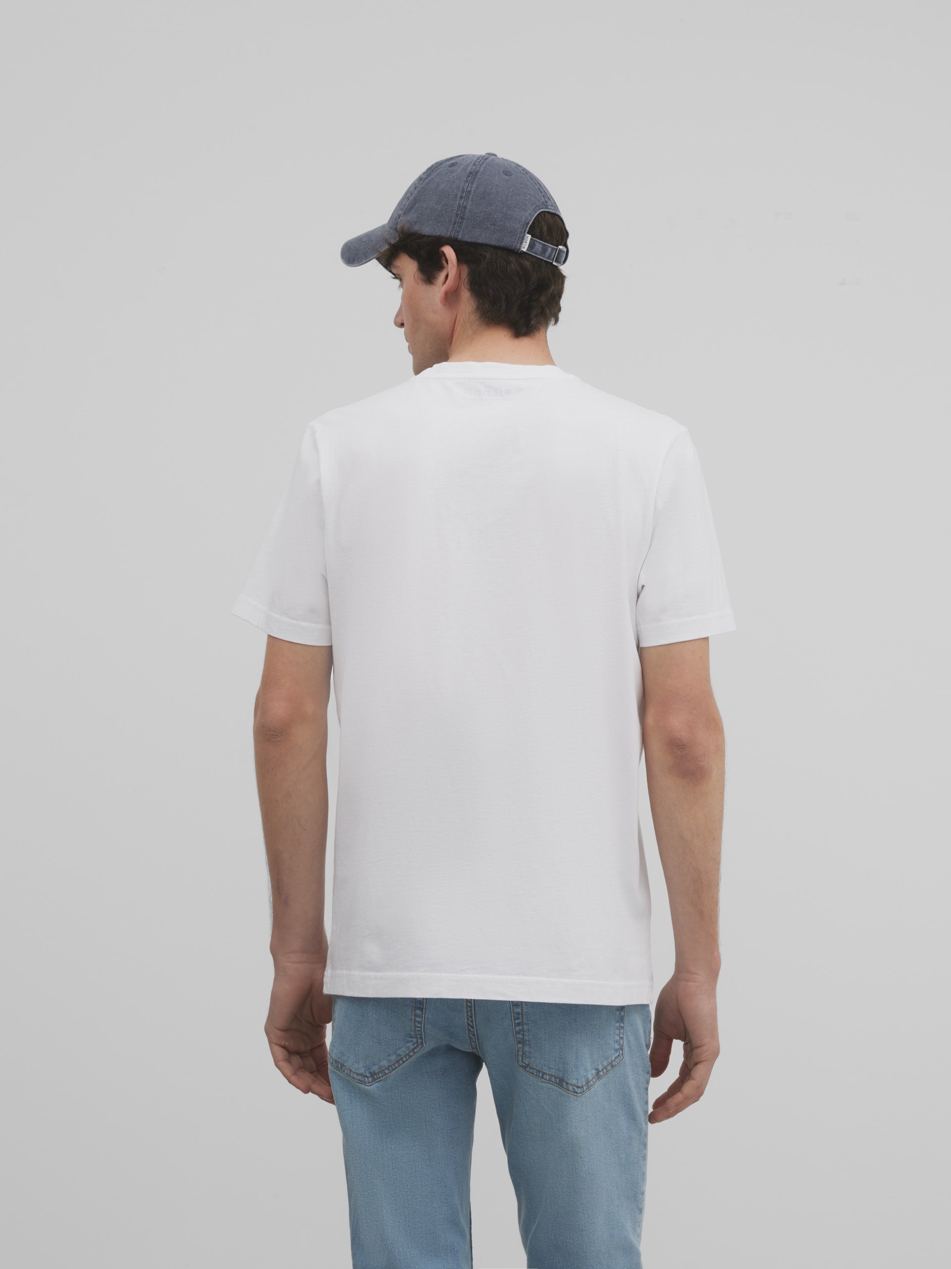 Camiseta silbon bolsillo miniraquetas blanca