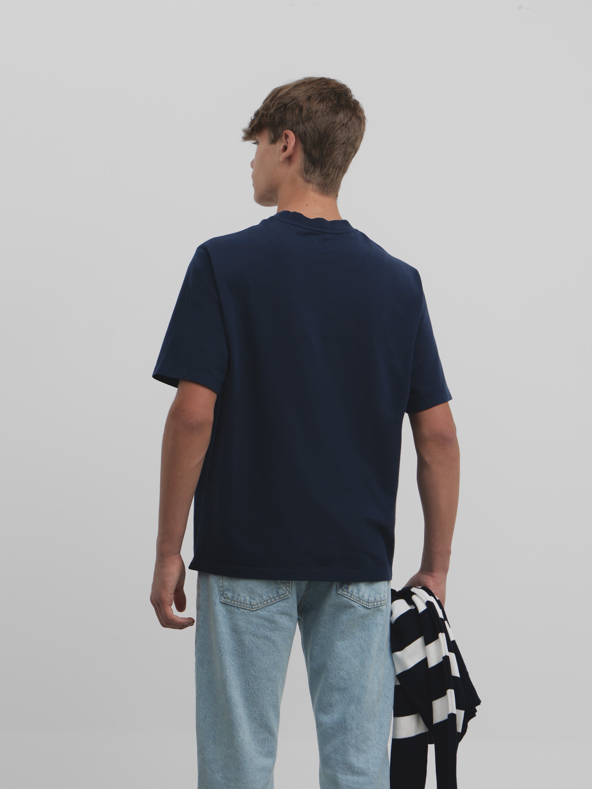 Camiseta comfort fit minilogo azul marino