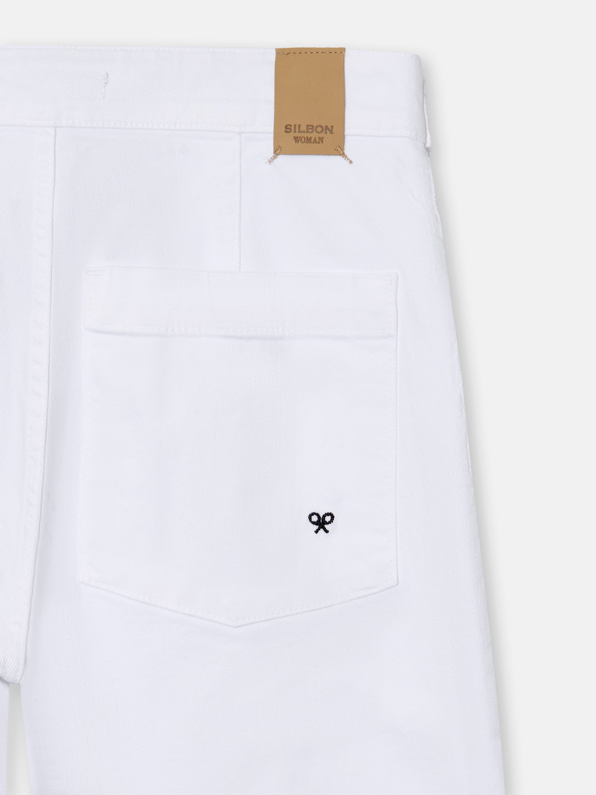 Pantalon en jean marinière blanc