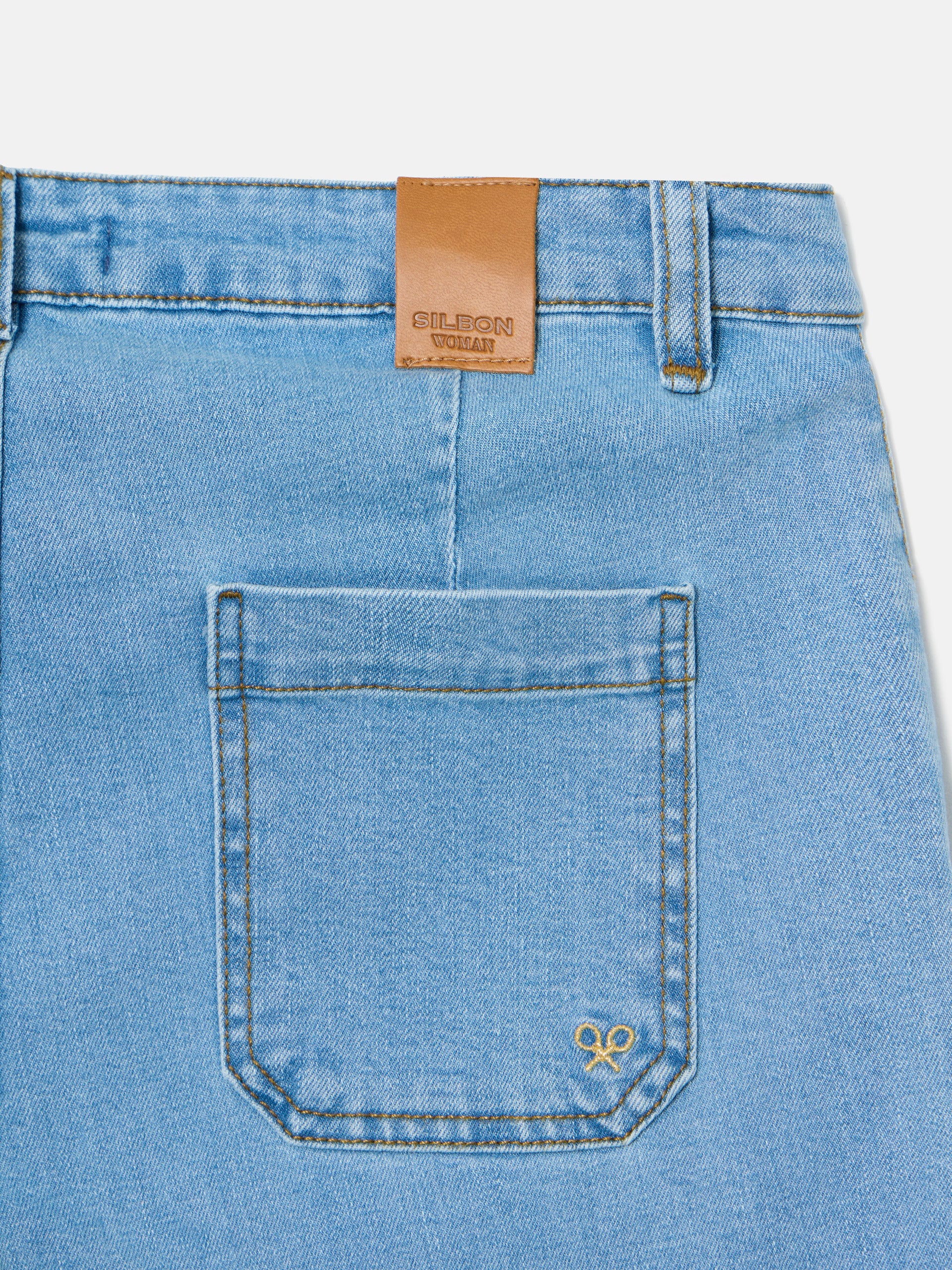 Navy blue pocket culotte pants