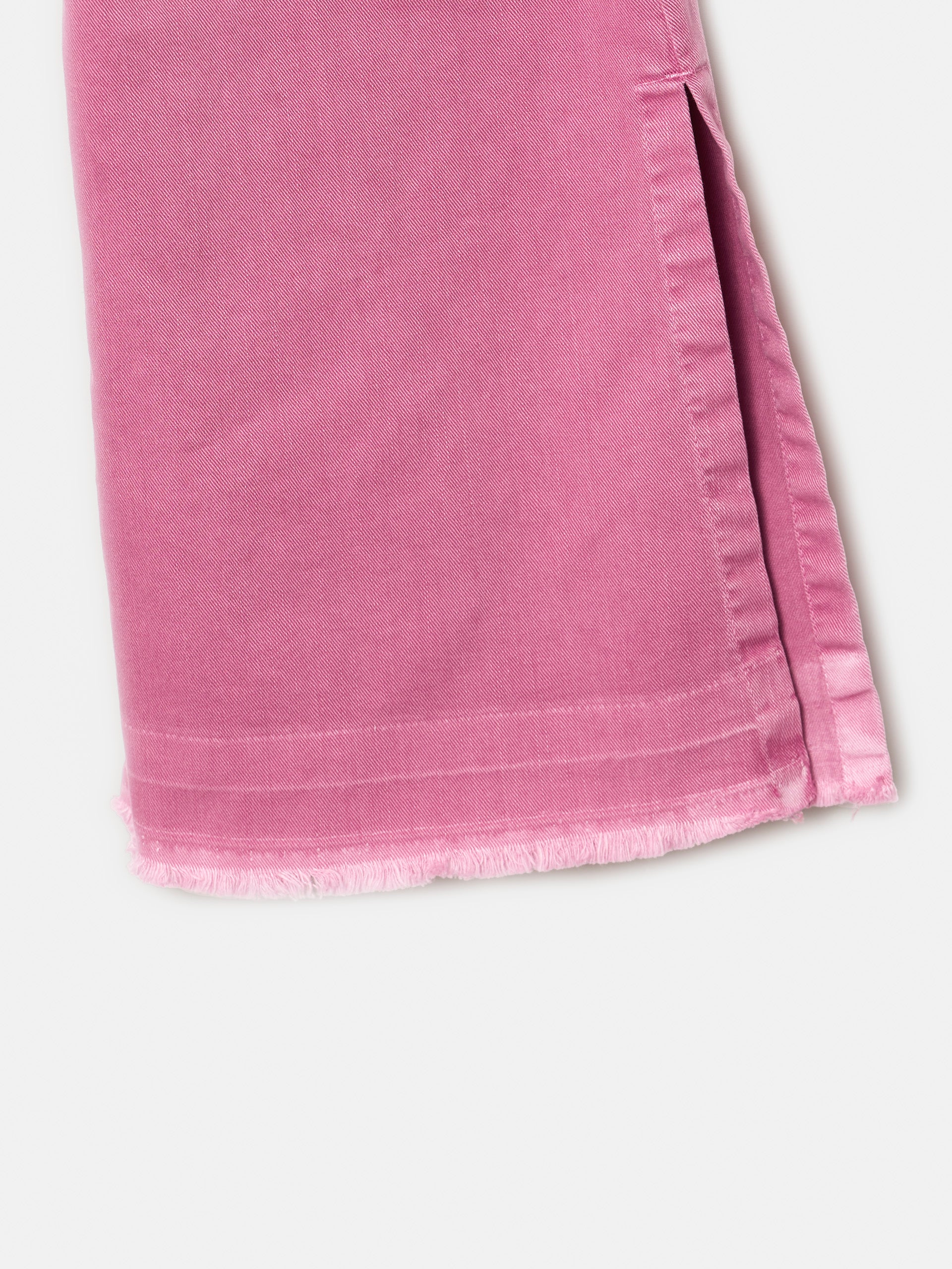 Pantalon jupe-culotte rose avec poches