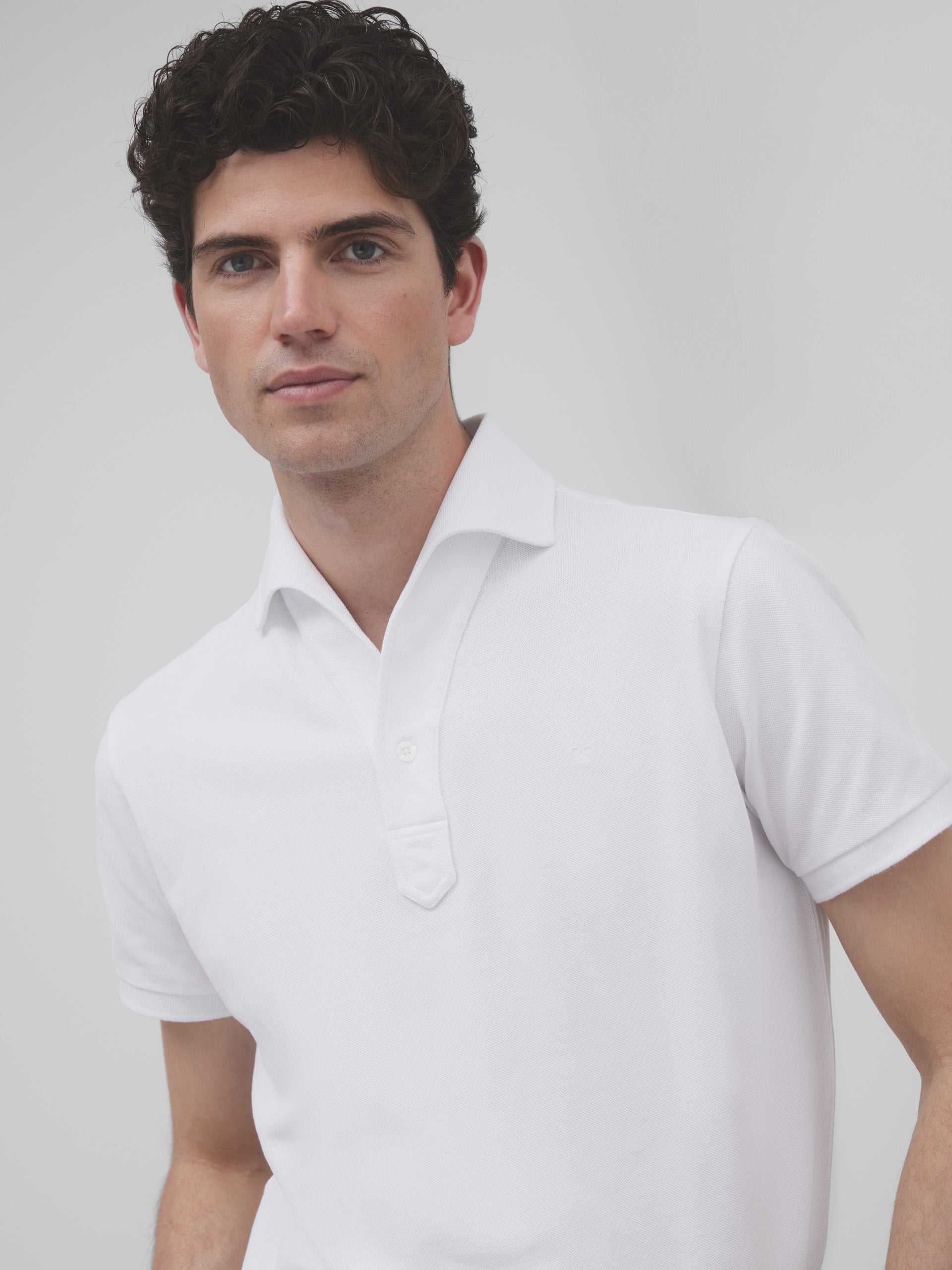 Silbon unique white polo shirt