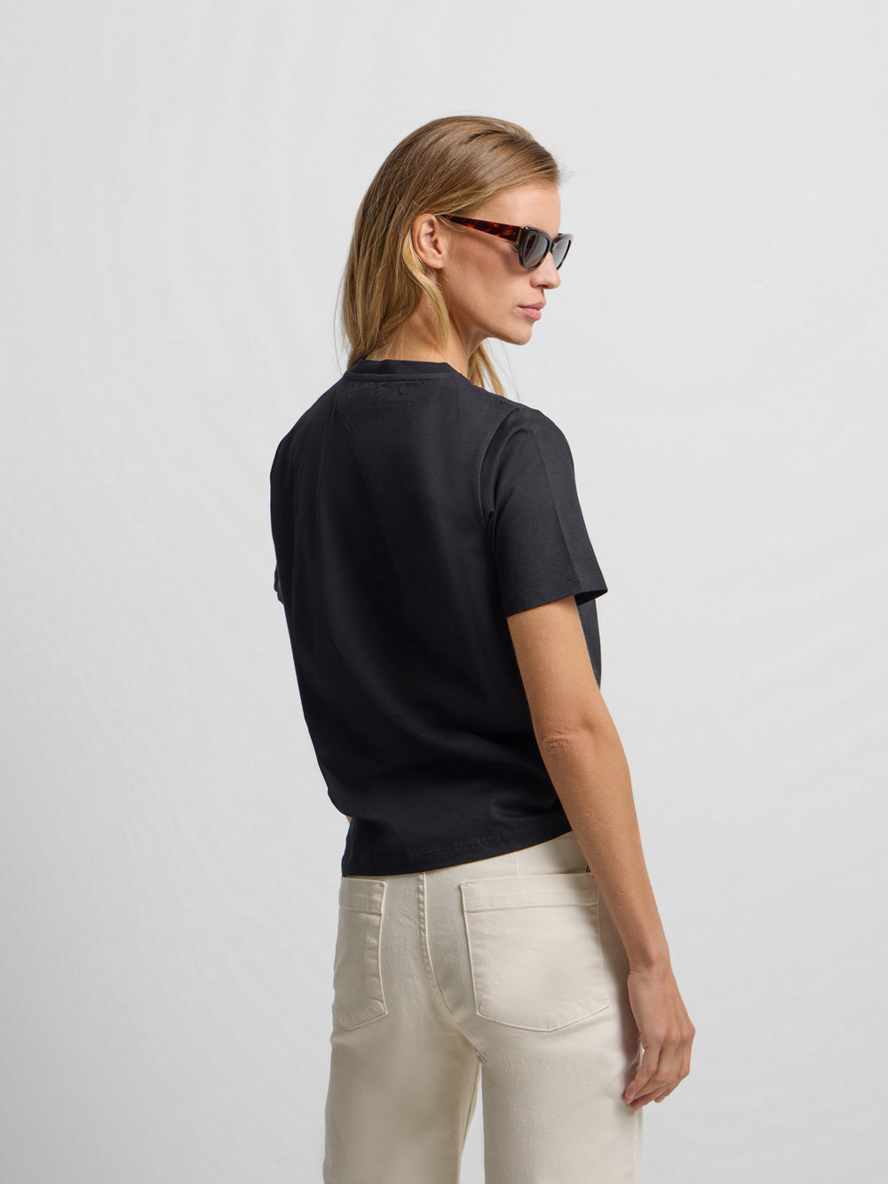 T-shirt mulher sunny raquete preta