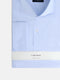 Light blue striped mini dress shirt with double cuff