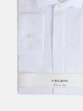 Camisa de vestir branca com gola esmoquin