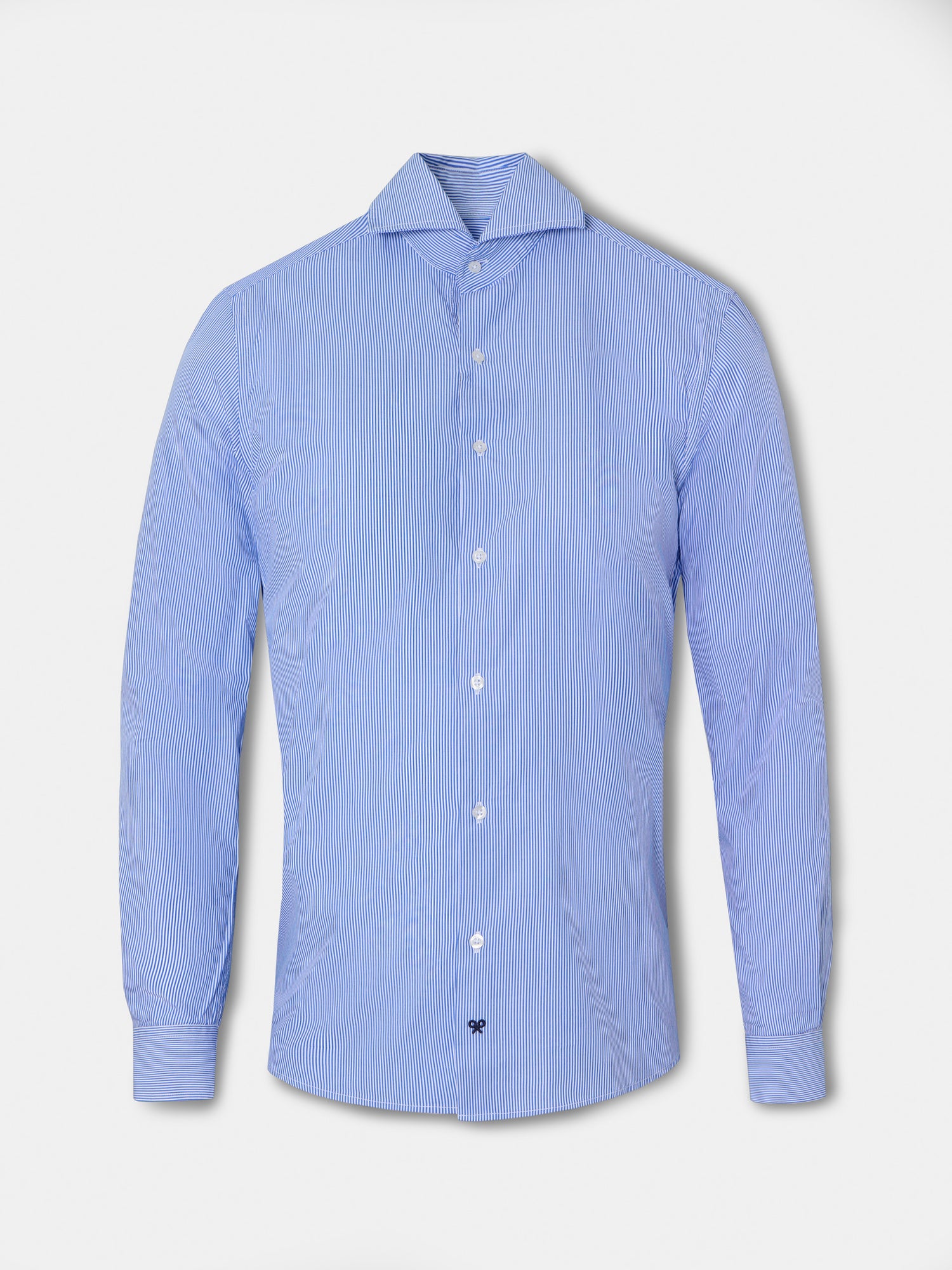 Chemise habillée à rayures bleu marine