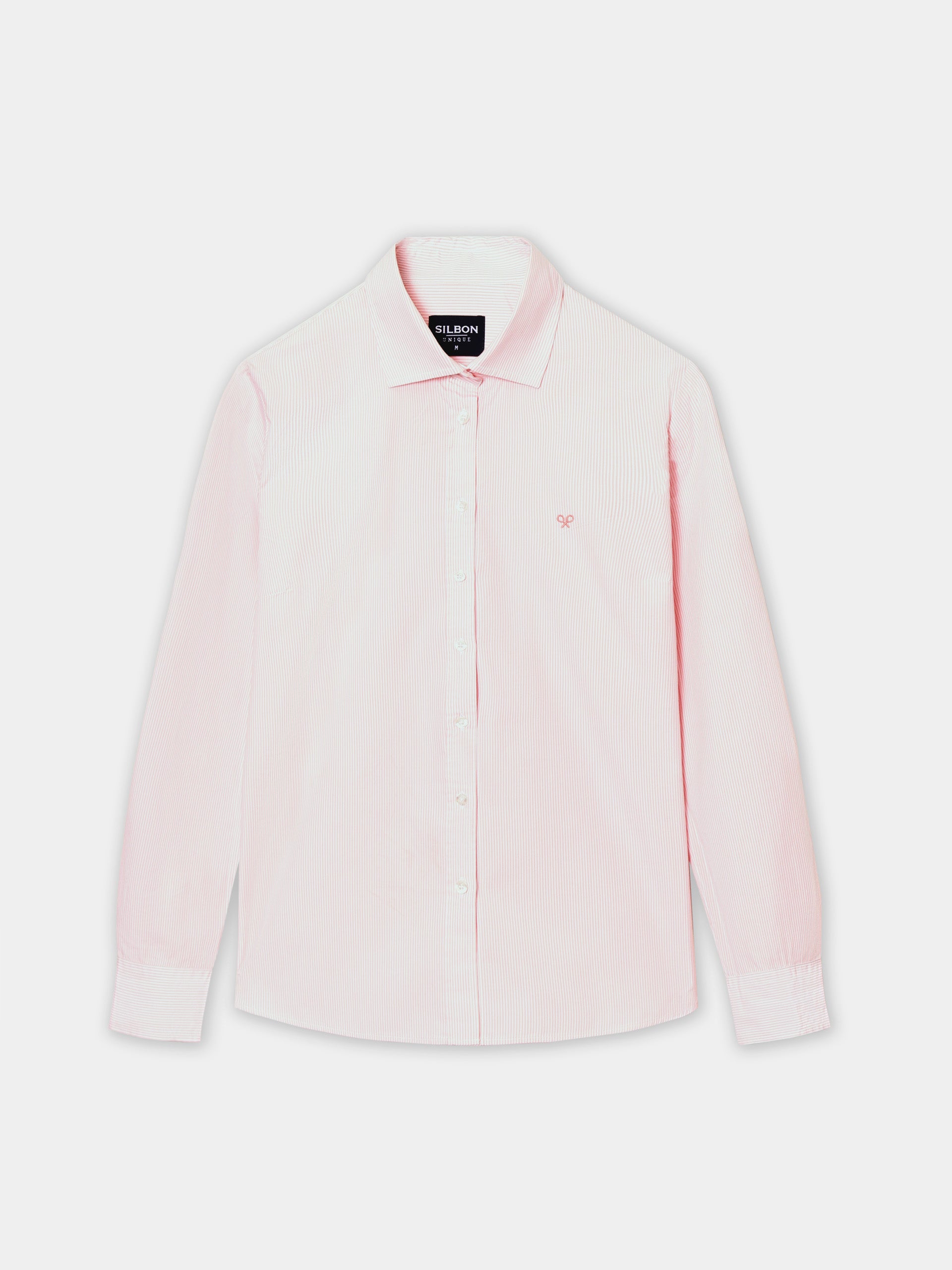 Chemise unique à rayures roses pour femme