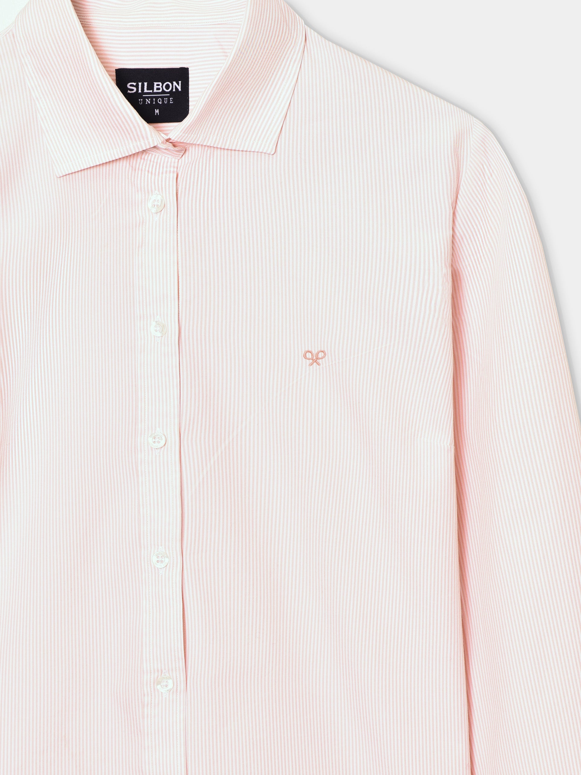 Chemise unique à rayures roses pour femme