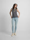 Pantalon woman slim fit denim claro