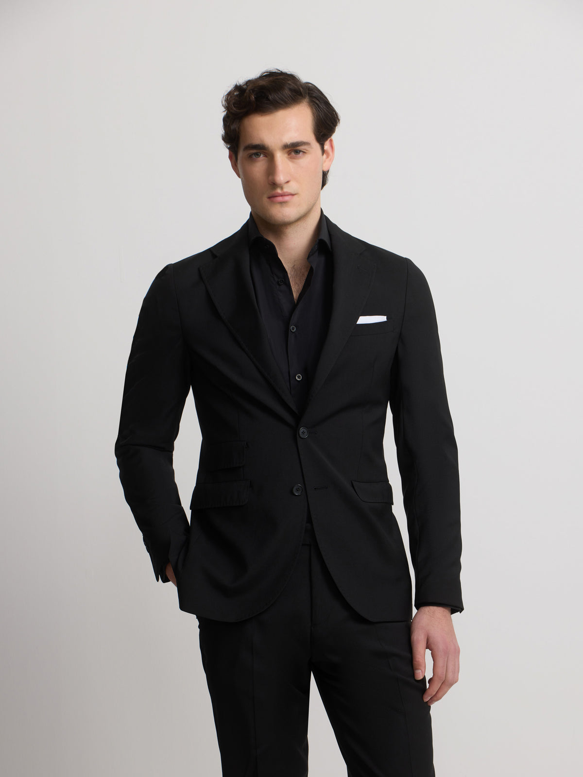 Blazer de fato clássico preto
