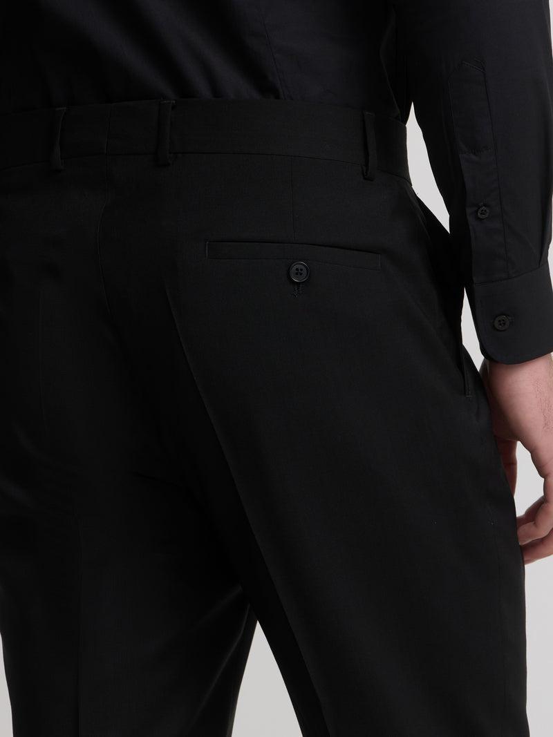 Pantalon traje clasico negro