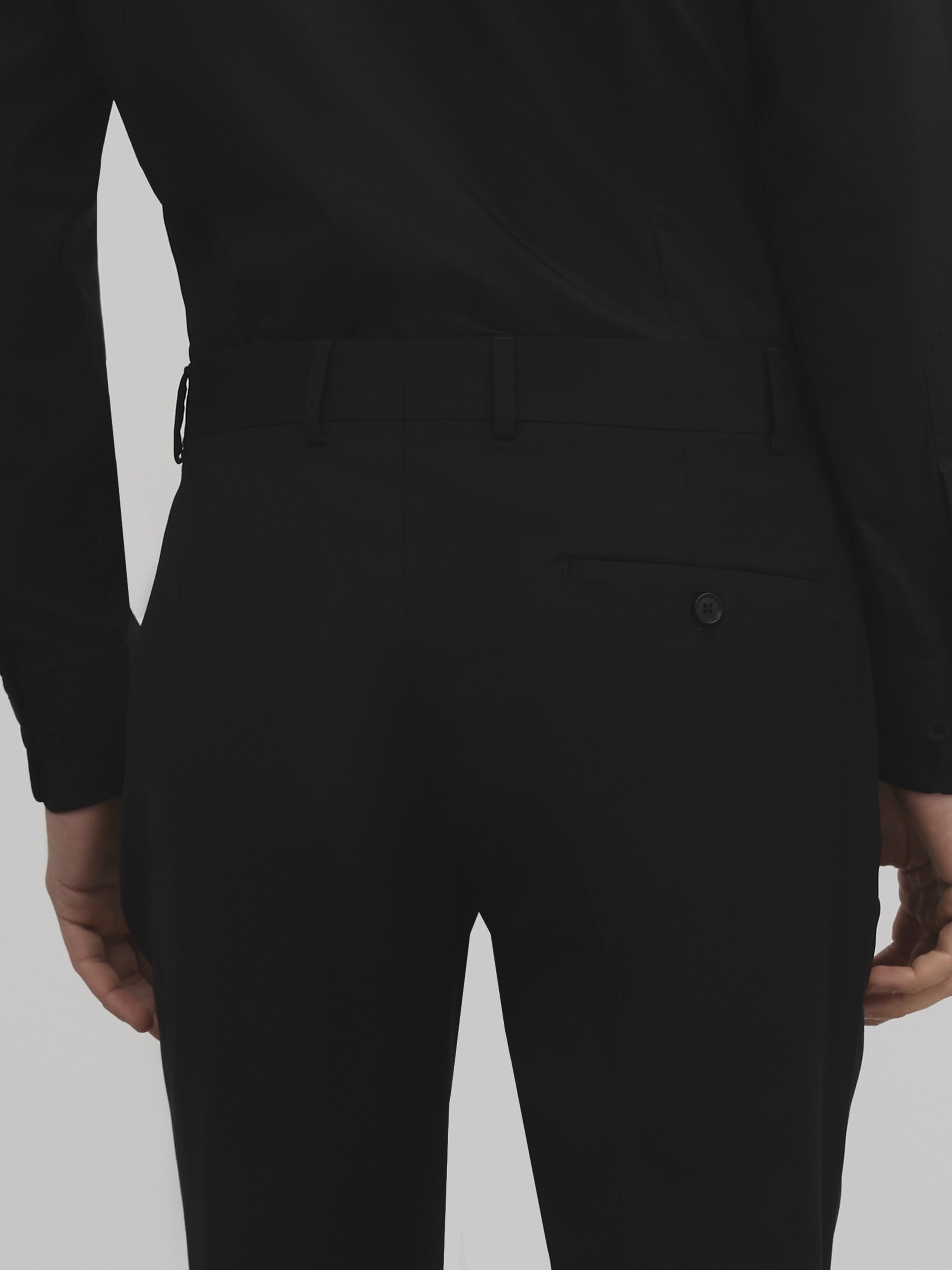 Pantalon traje clasico negro