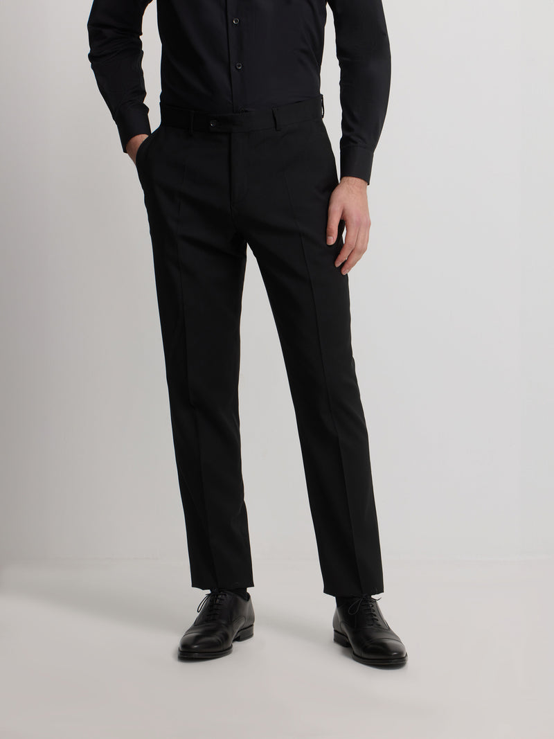 Pantalon traje clasico negro