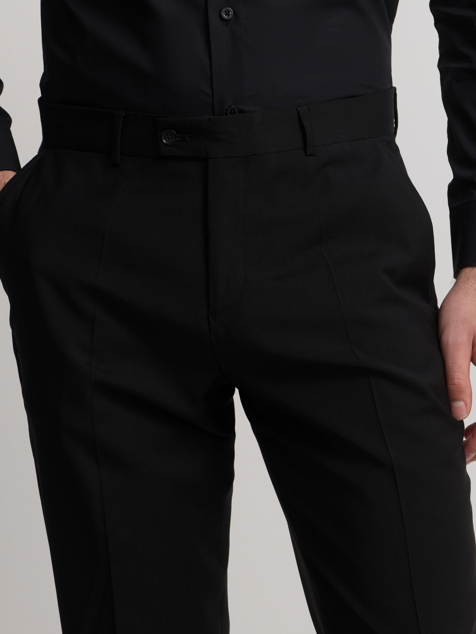 Classic black suit pants