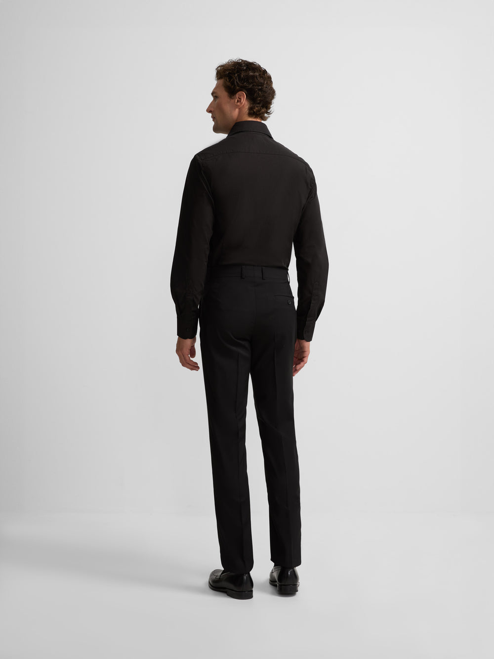 Pantalon traje clasico negro