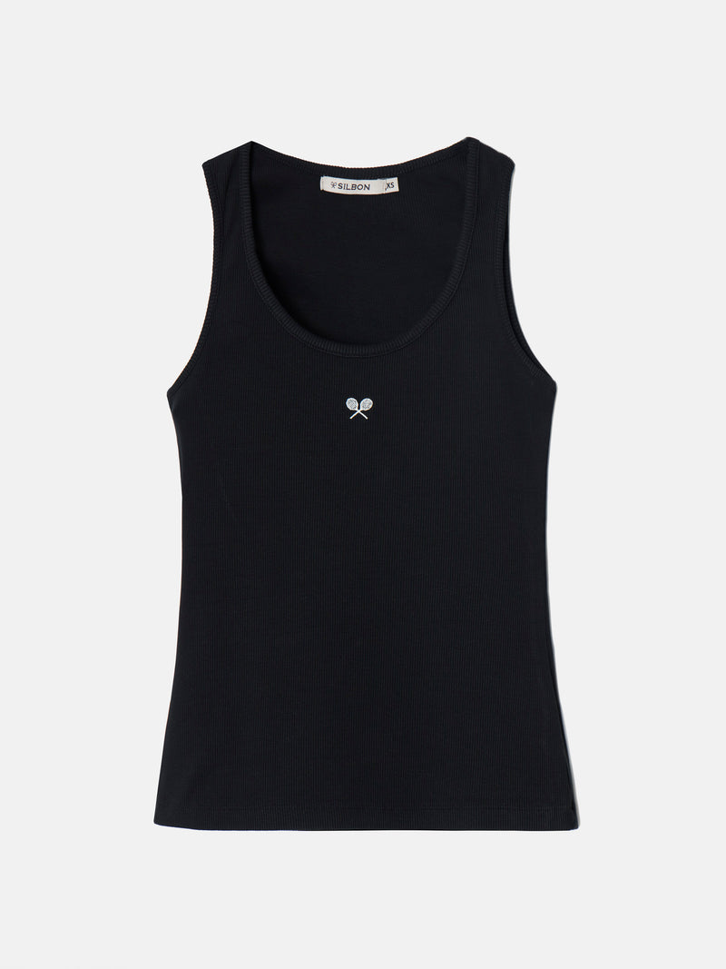 Camiseta woman tank negra 