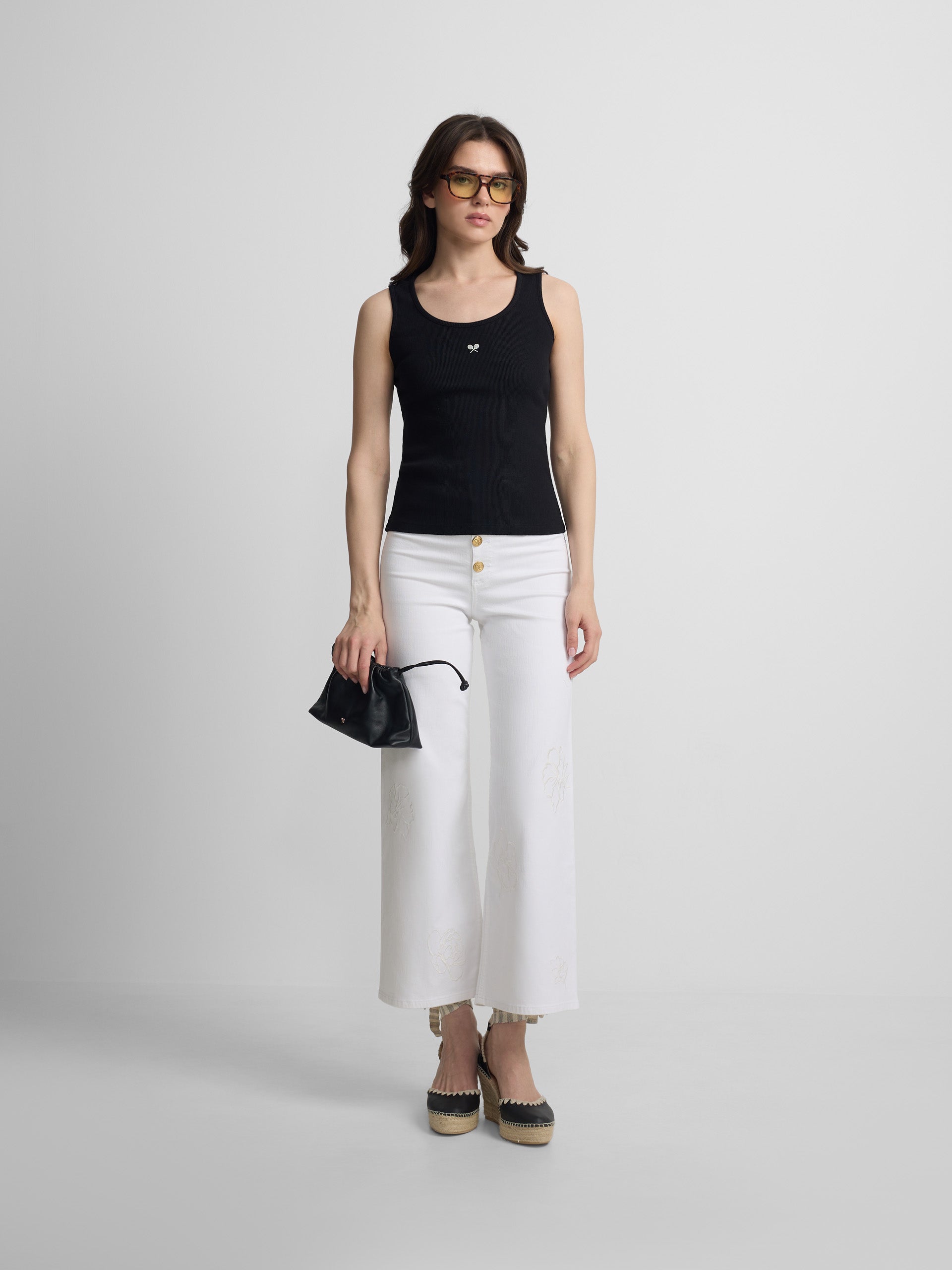 Camisola de mulher tank preta