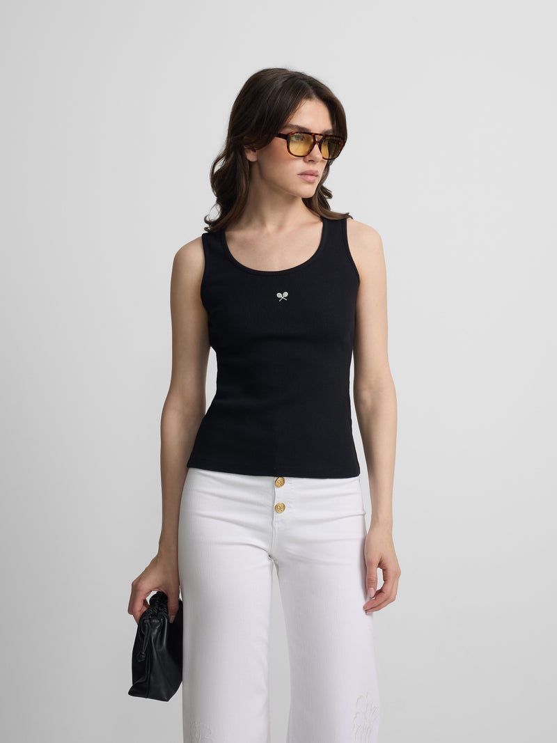Camiseta woman tank negra
