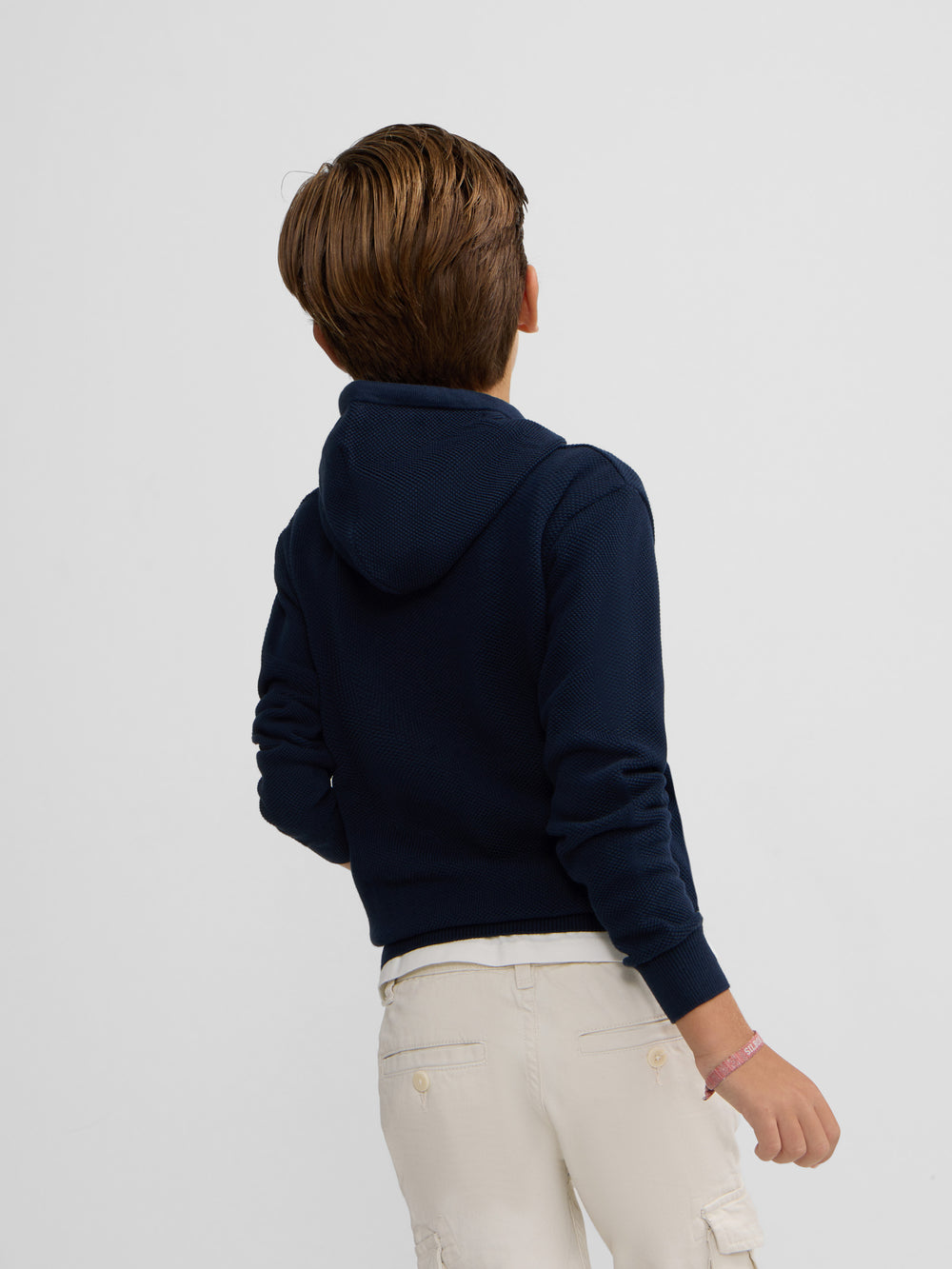 Camisola de criança com capuz raquete azul-marinho