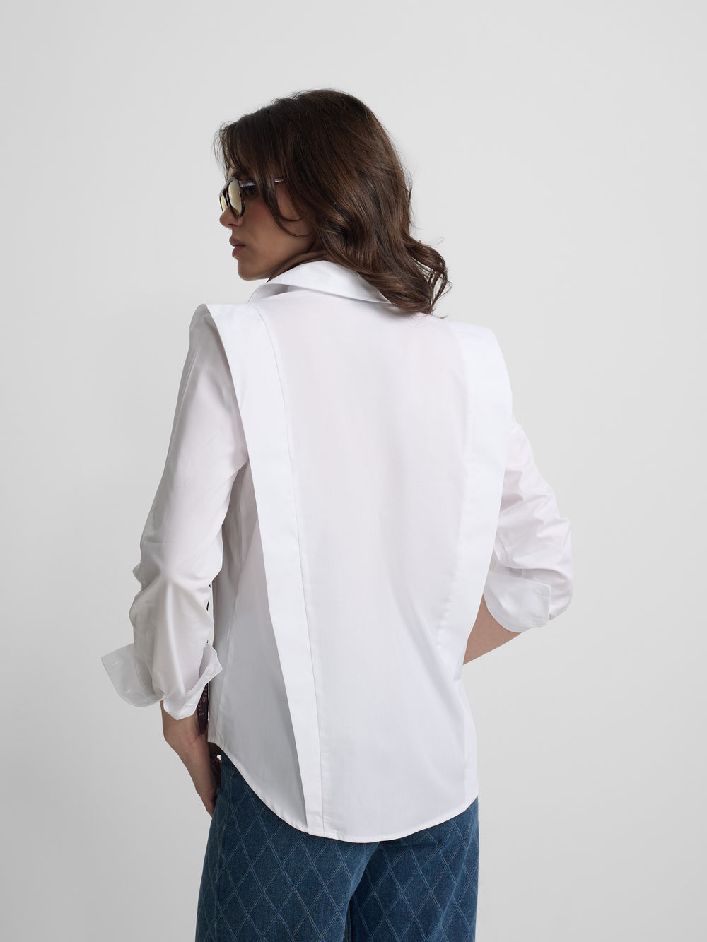 Camisa estructurada blanca
