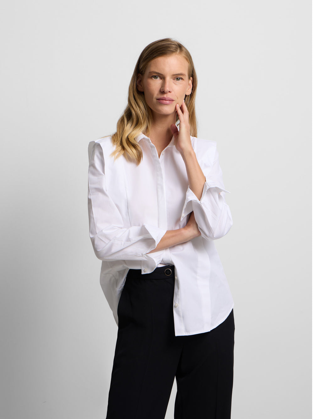 Camisa estructurada blanca