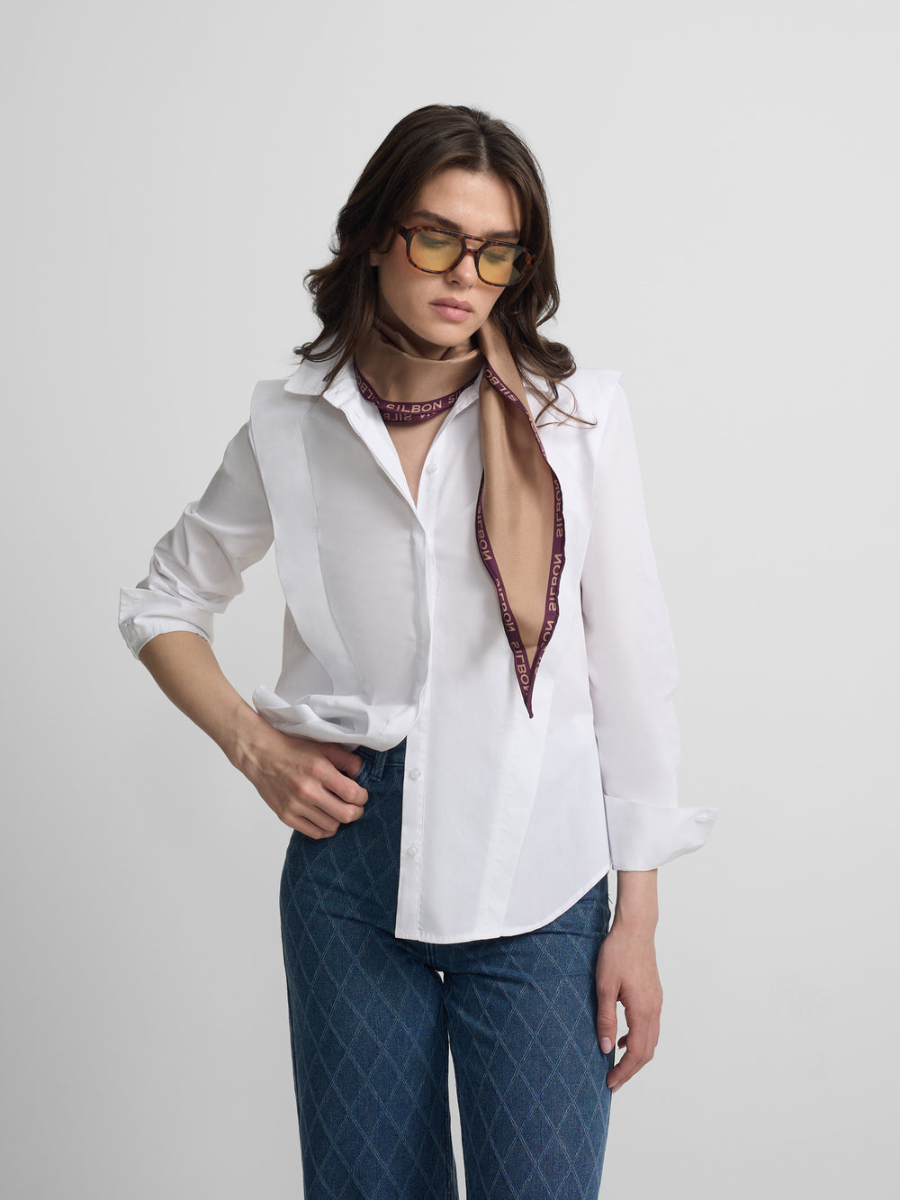 Camisa estructurada blanca