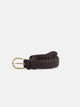 Classic braided leather belt