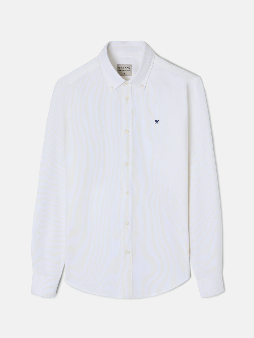 Chemise de sport Oxford à rayures jaunes