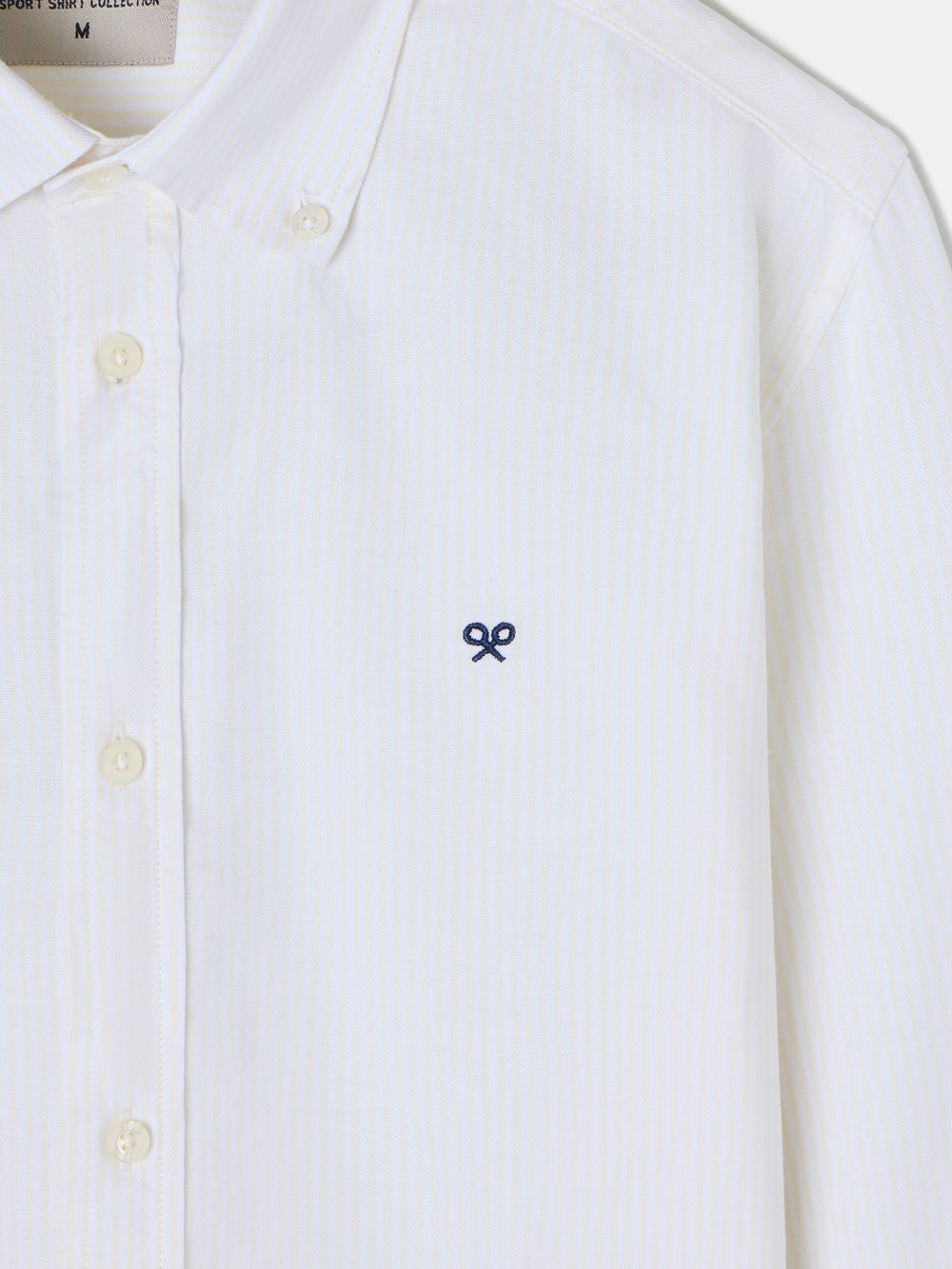 Chemise de sport Oxford à rayures jaunes