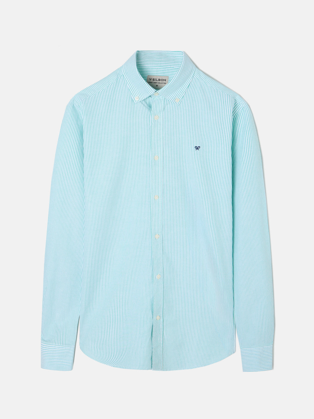 Chemise sport oxford à rayures vert moyen