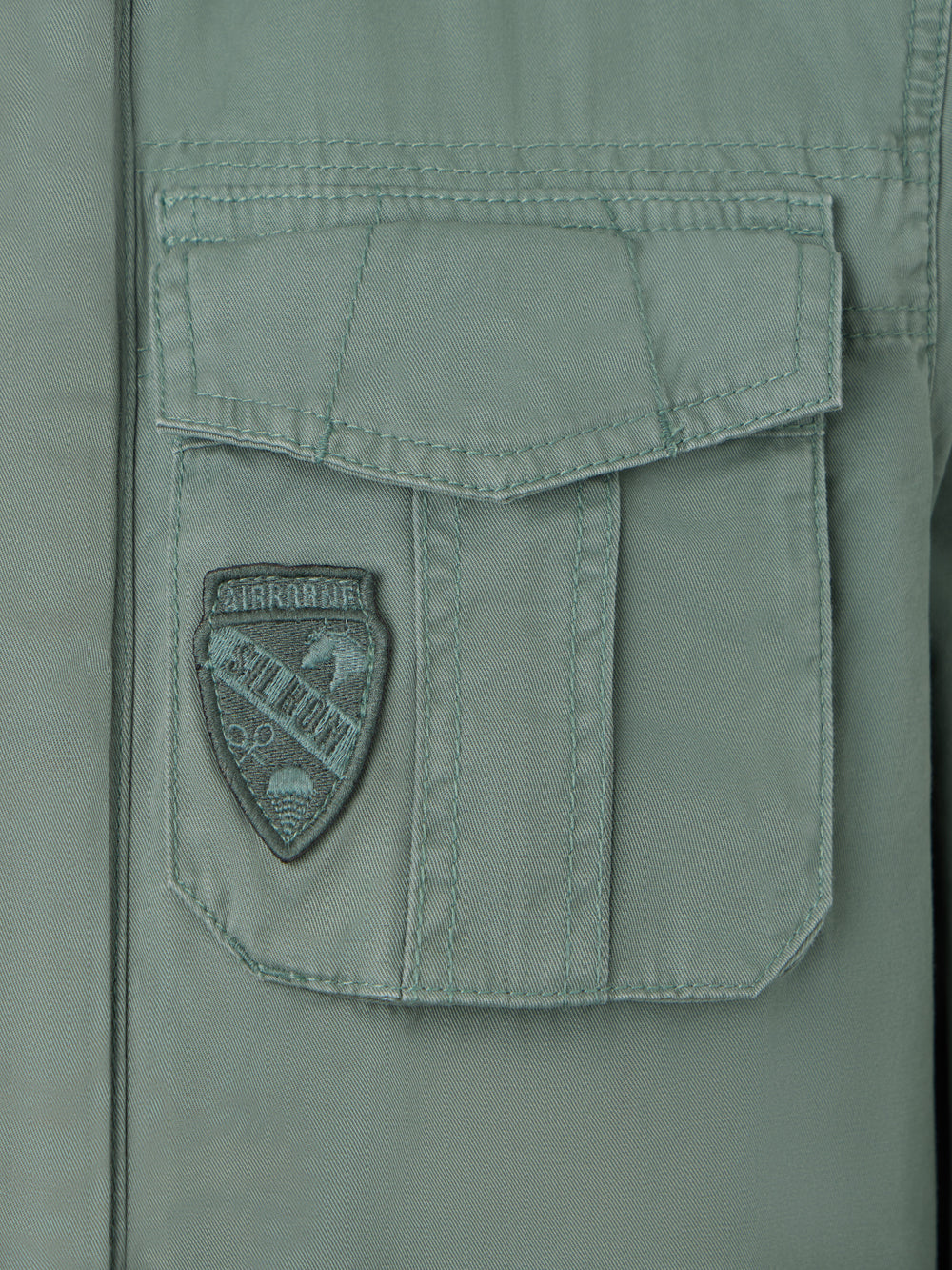 Parka militar tingida verde